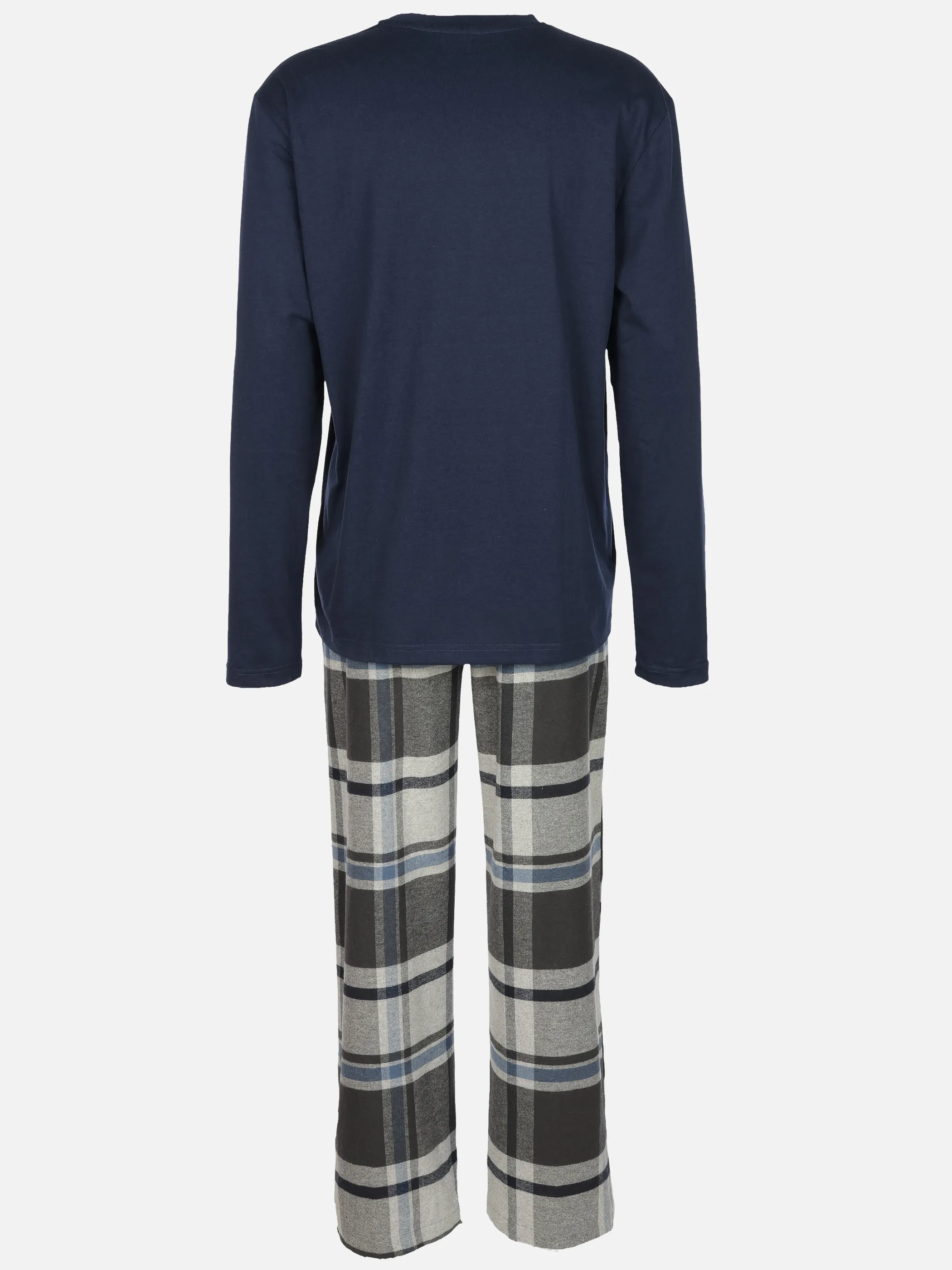 Jim Spencer He. Pyjama mit Flanell Hose Ka Blau 929571 BLAU 2