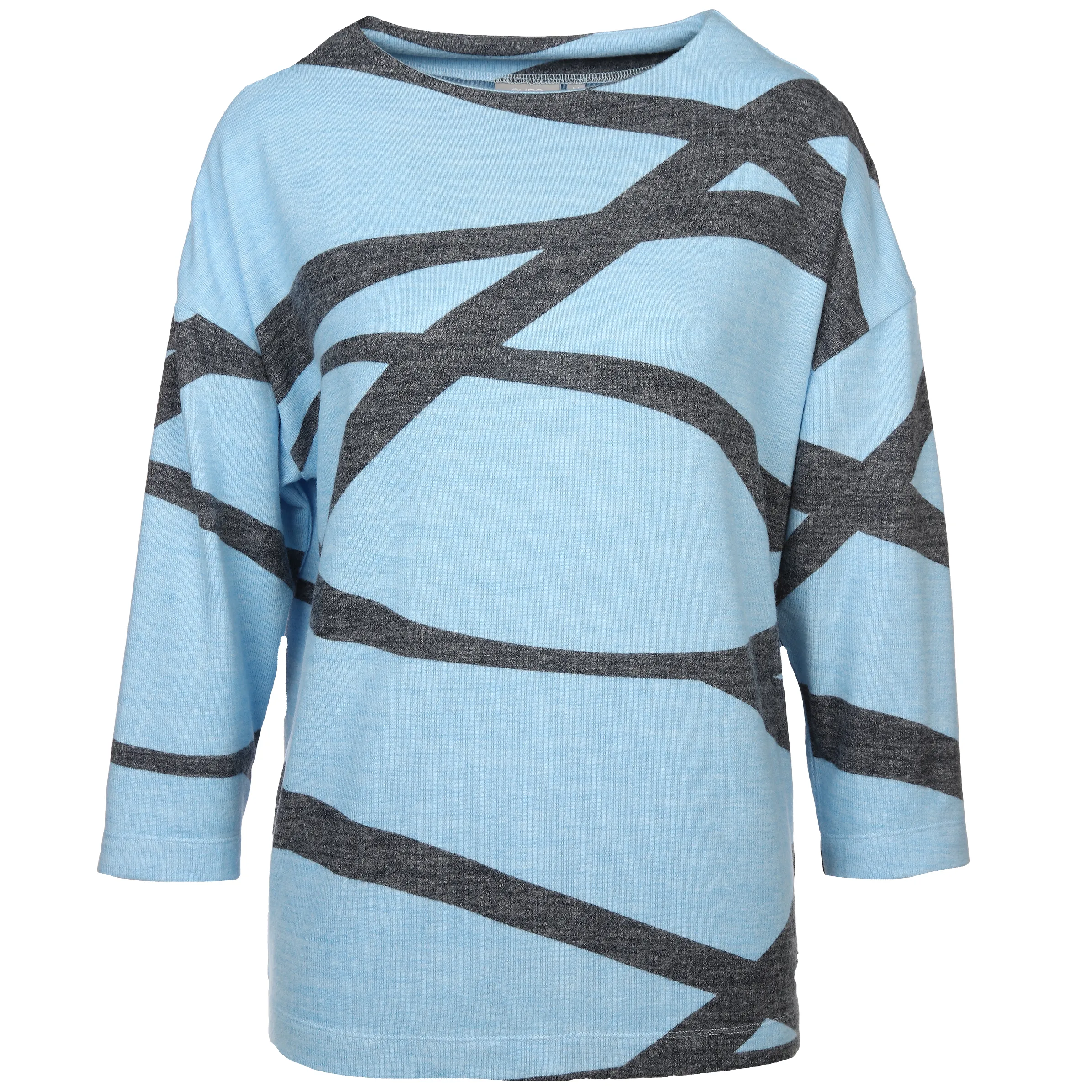 Sure Da-Printshirt m. 3/4 Arm Blau 882062 BLAU MEL. 1