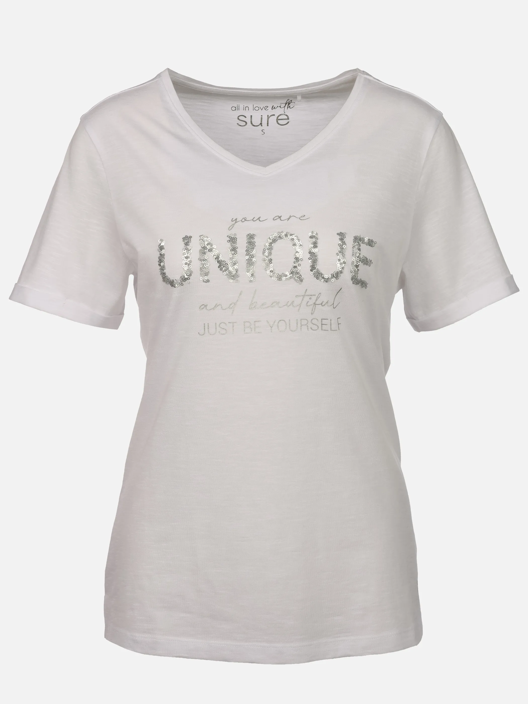 Sure Da-T-Shirt "Unique" Weiß 922323 WHITE 1