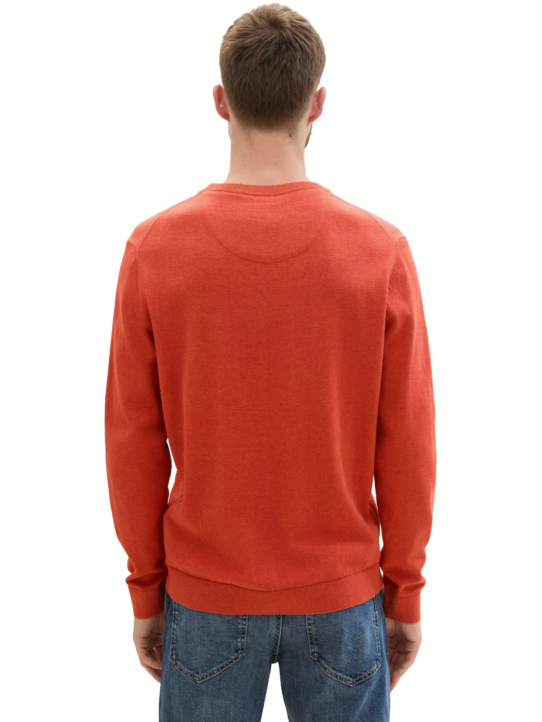 Tom Tailor 1039810 basic crewneck knit Orange 890938 36301 2 Tom Tailor 1039810 basic crewneck knit Orange 890938 36301 2
