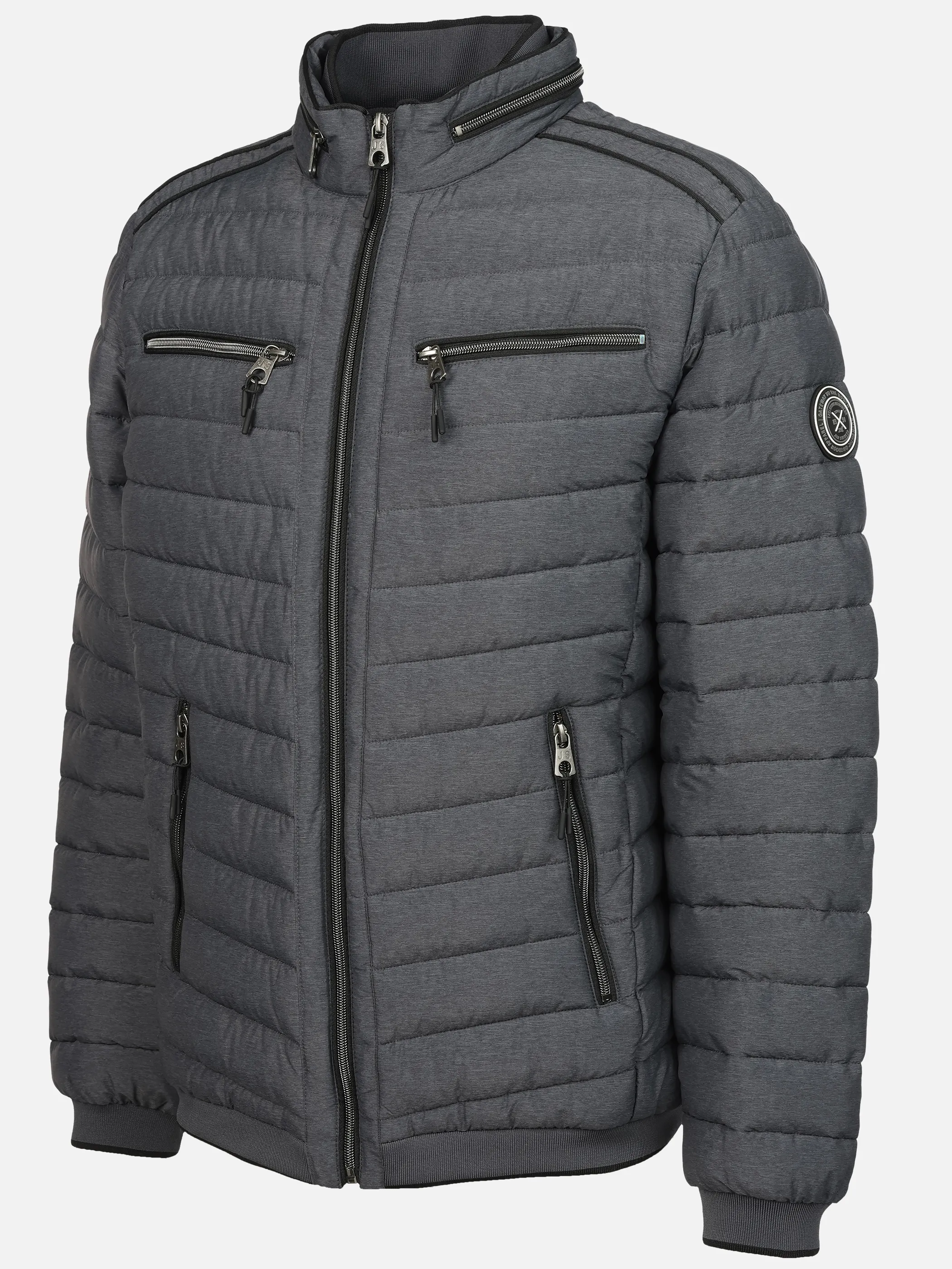 Jim Spencer He. Steppblouson melange scuba Grau 878837 GREY MEL 3