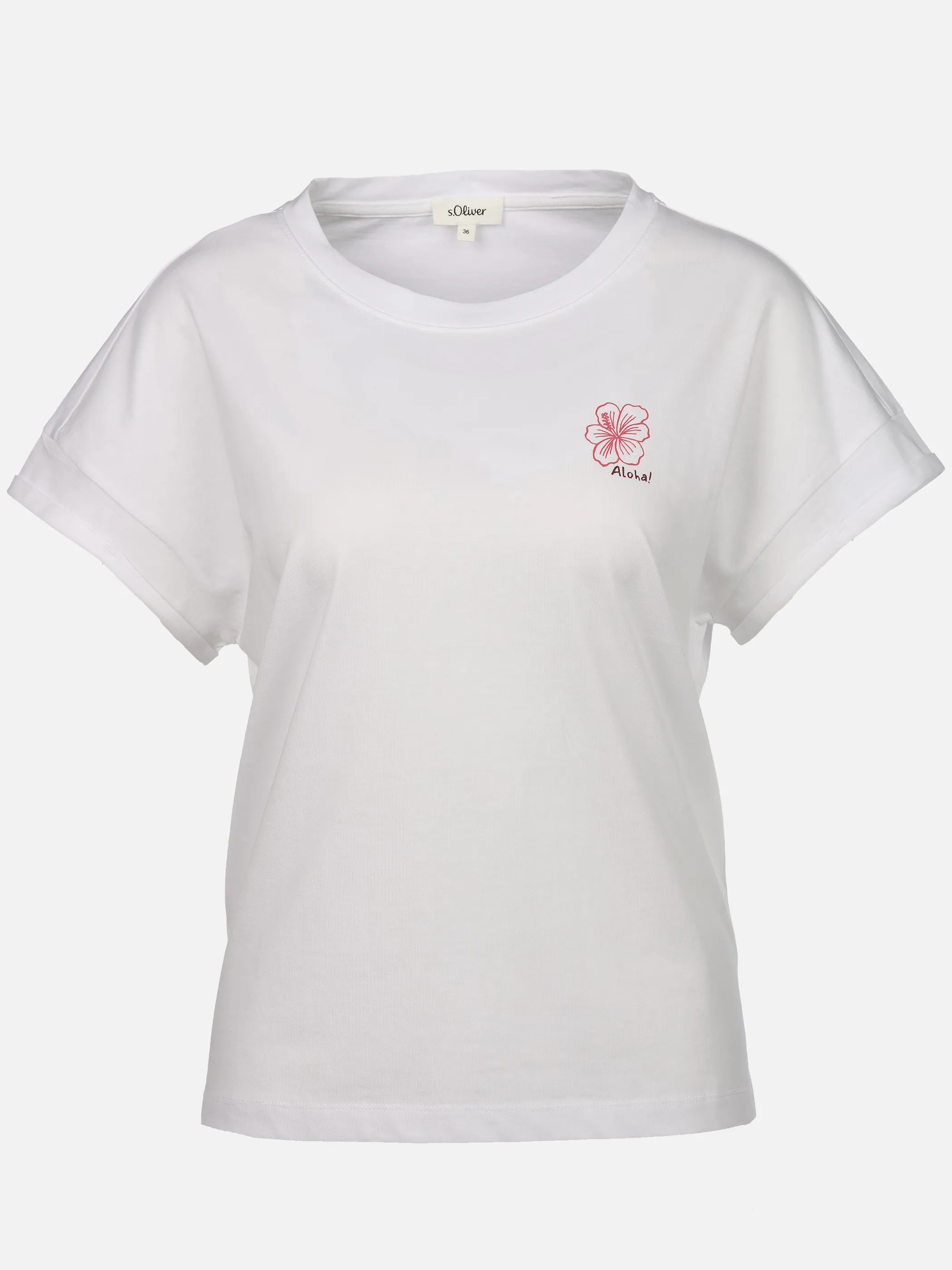 s.Oliver 2184730 T-Shirt mit Print Weiß 930463 01D7 1