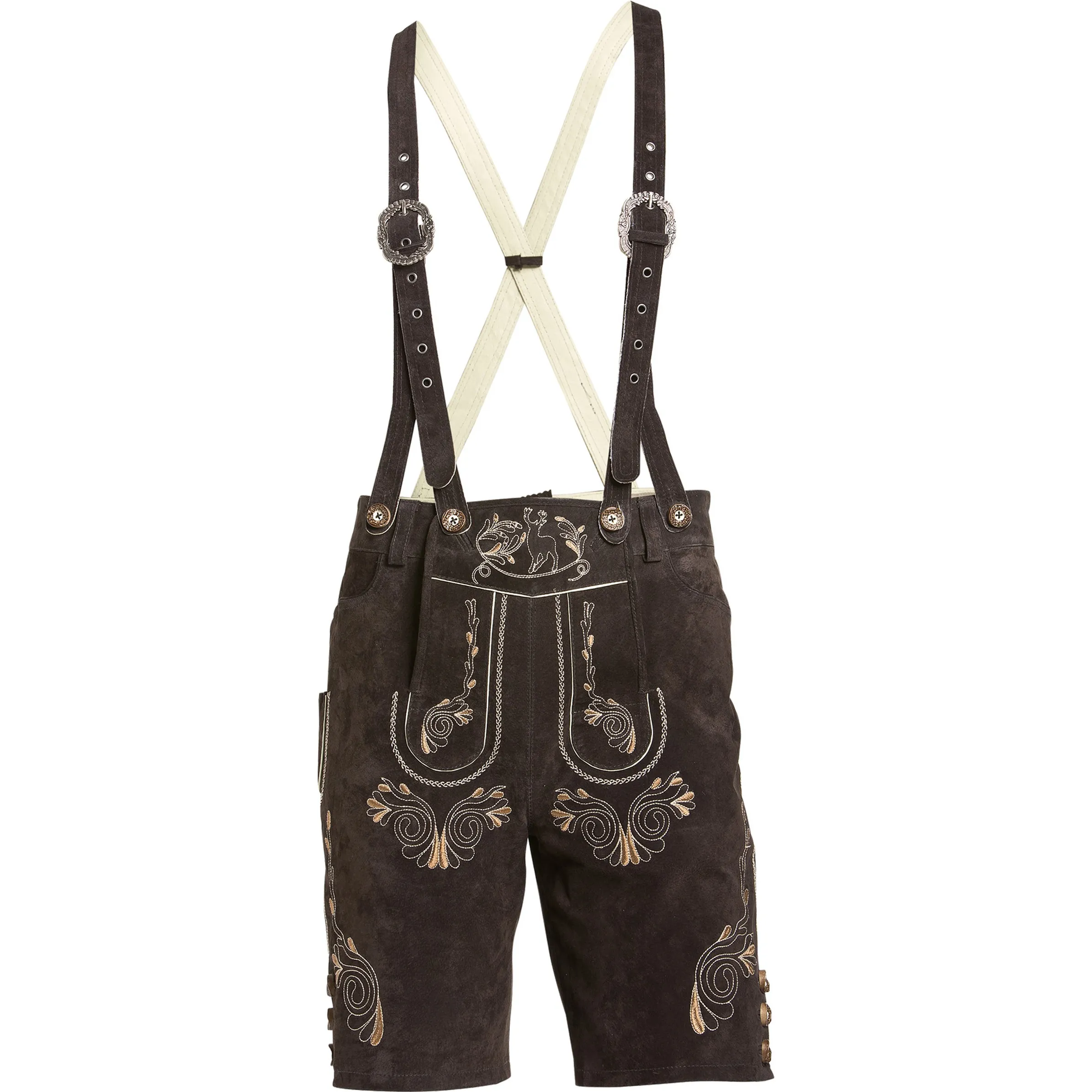 Birkhahn Mode und Tracht He-Lederhose knie umspielend Braun 692872 ESPRESSO 1