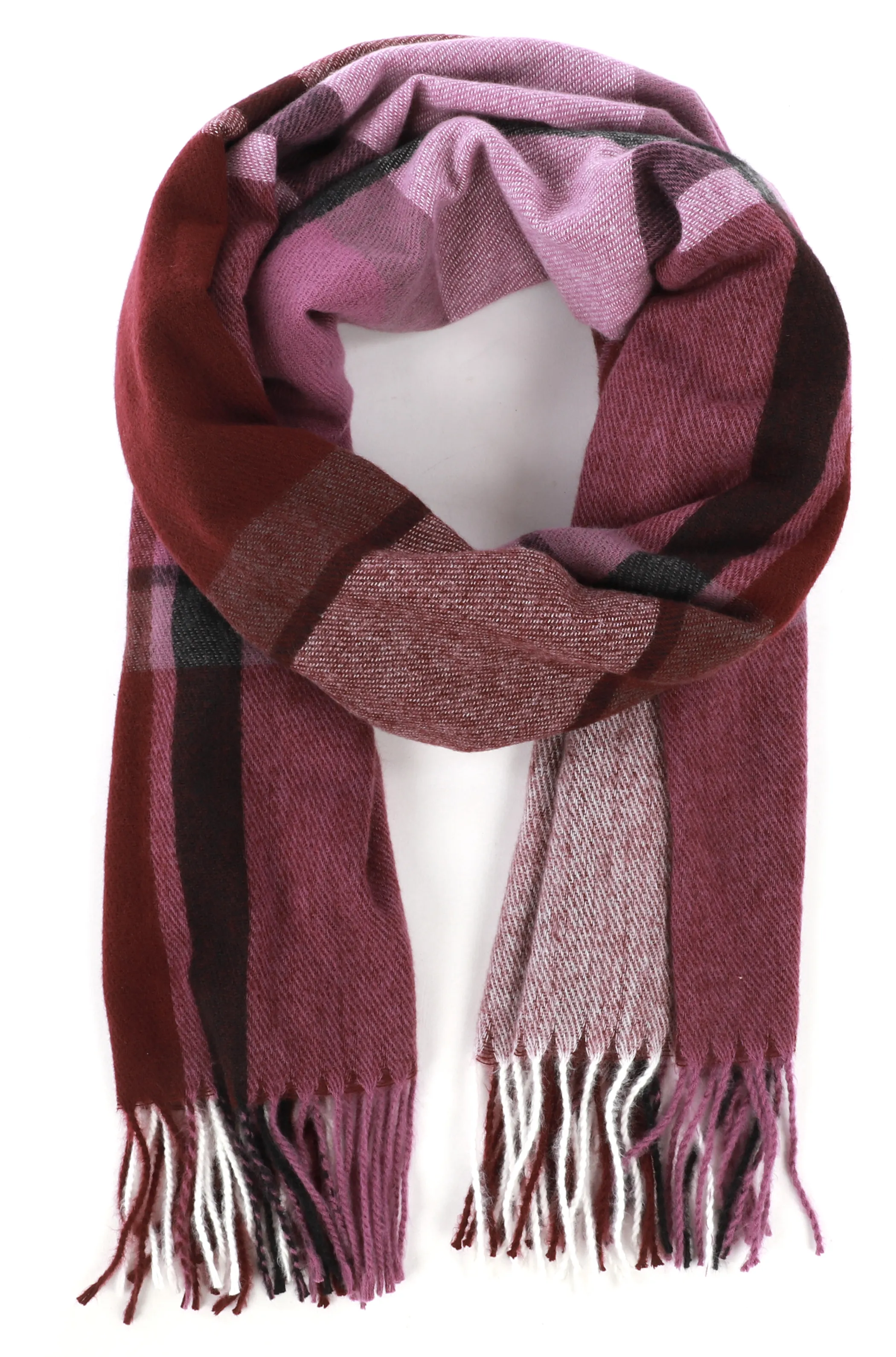 Sure Da-Karoschal m. Fransen Lila 929415 PURPLE 1