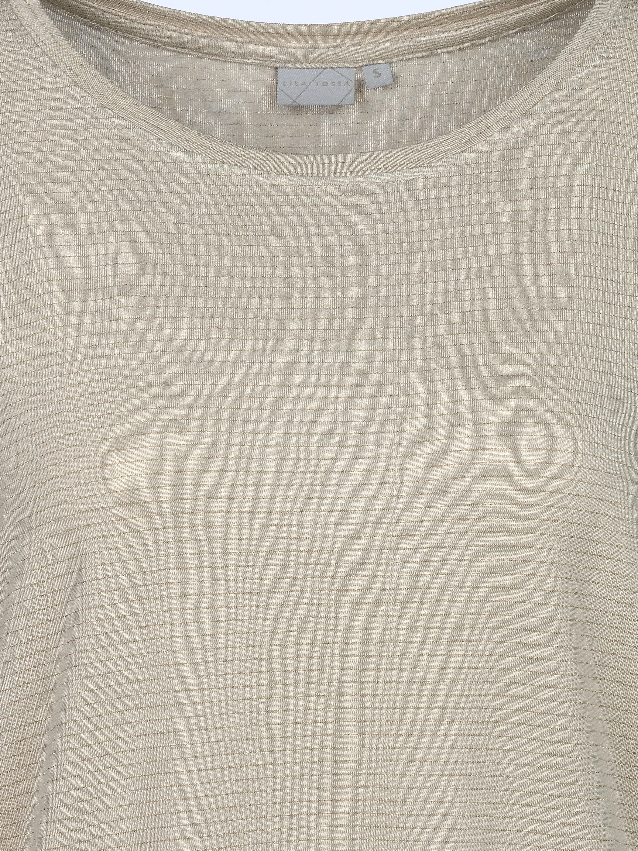 Lisa Tossa Da-T-Shirt m. Lurexstreifen Beige 922070 DOLF 3