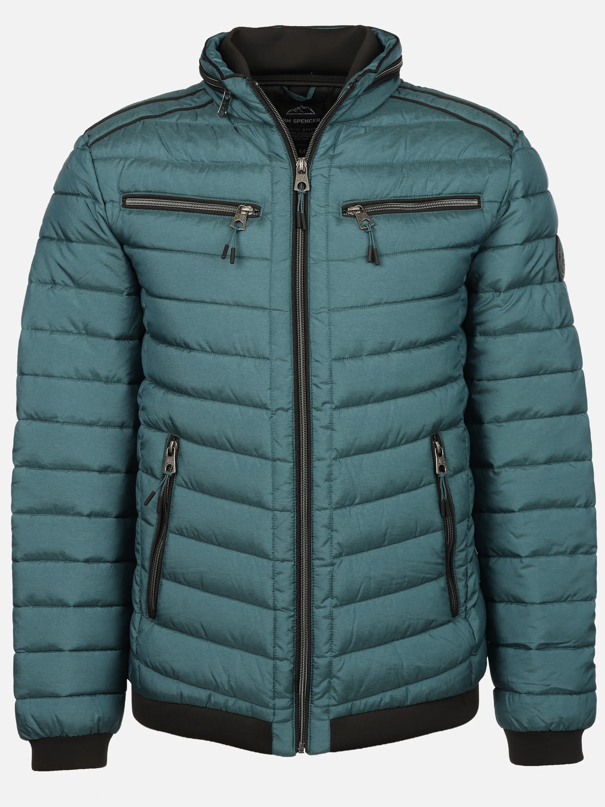 Jim Spencer He. Steppblouson melange scuba Türkis 878837 PETROL NEU 1