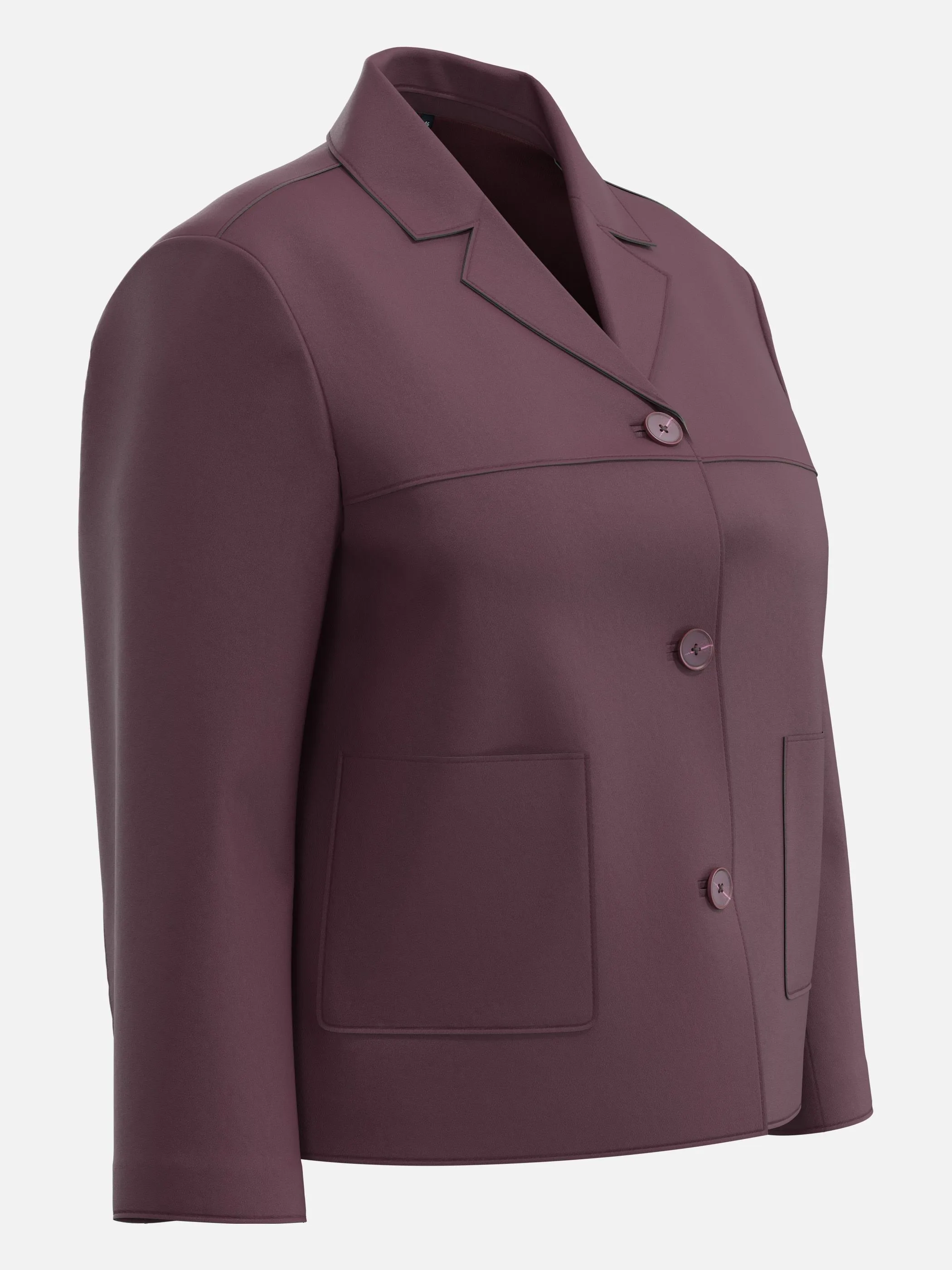 Sonja Blank Da-gr.Gr. PU-Jacke Rot 930005 AUBERGINE 5