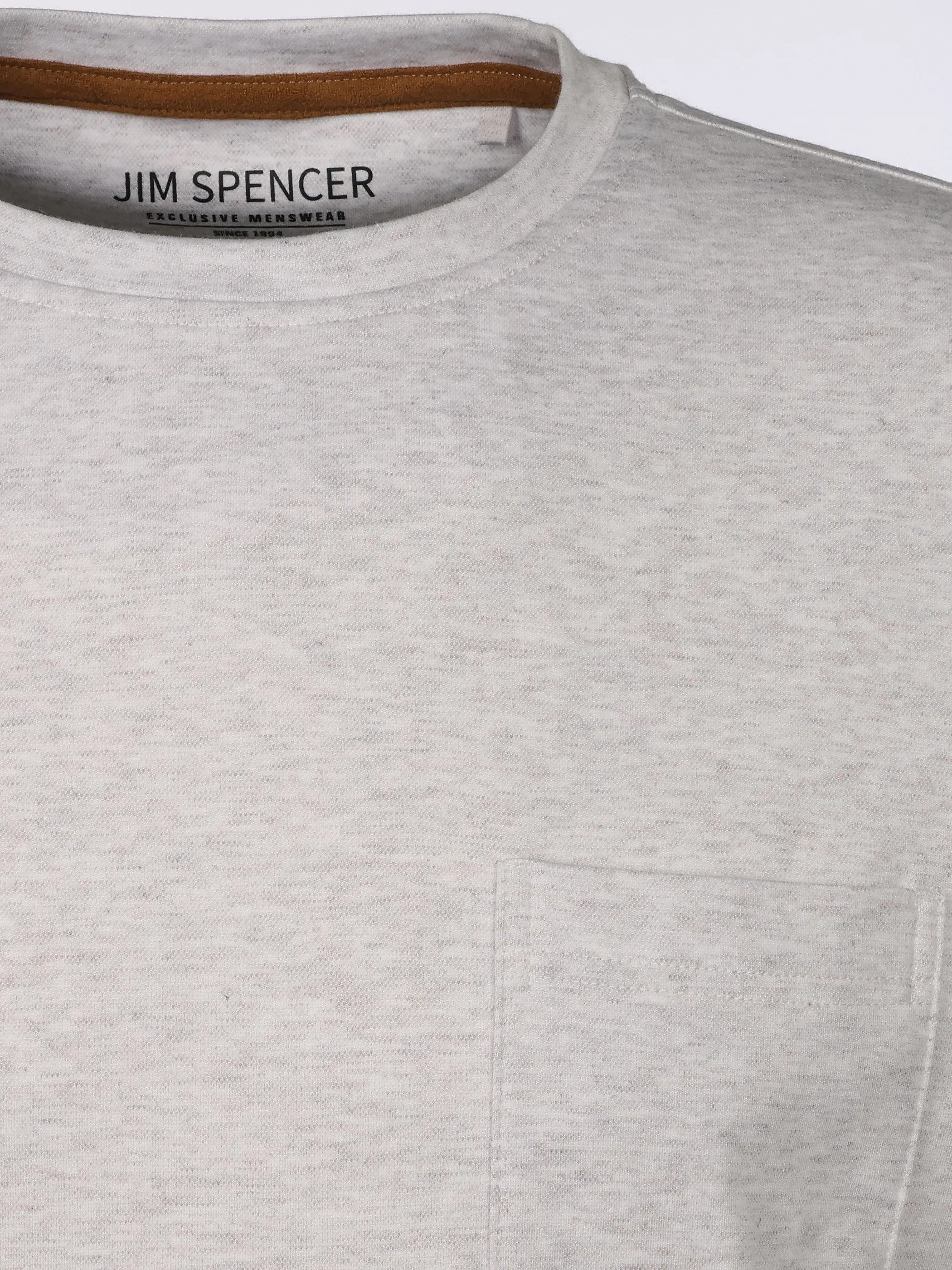 Jim Spencer He. T-Shirt 1/2 Arm twisted Weiß 922528 OFFWHITE 3