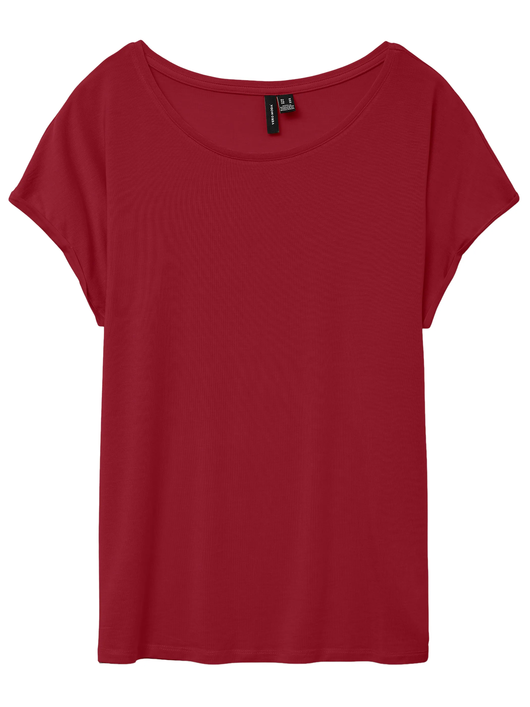 Vero Moda 10284468 VMAVA PLAIN SS TOP GA Rot 873829 230355 4