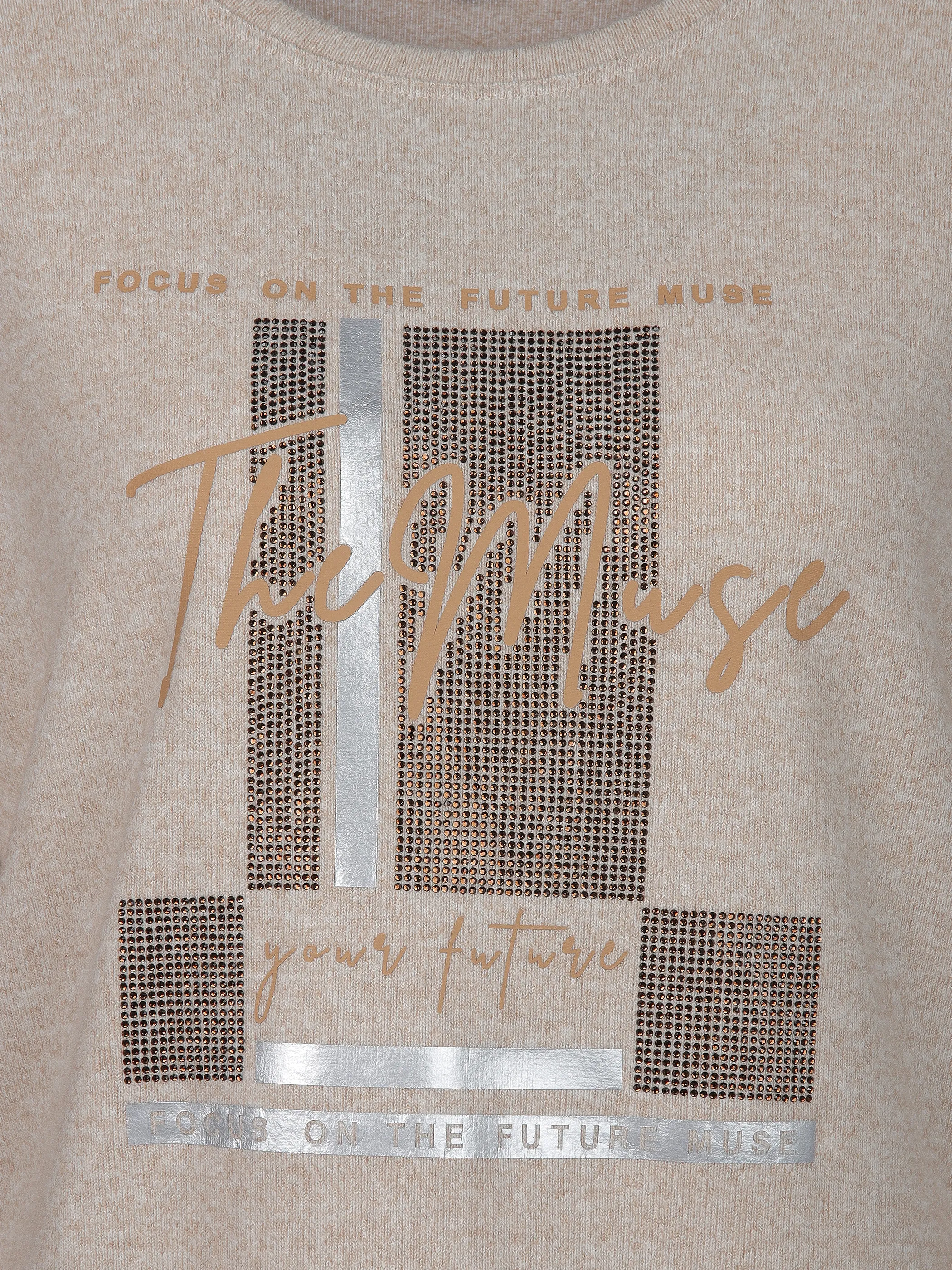 Sure Da-Flausch-Shirt m. Straß Beige 914555 BEIGEMEL 3