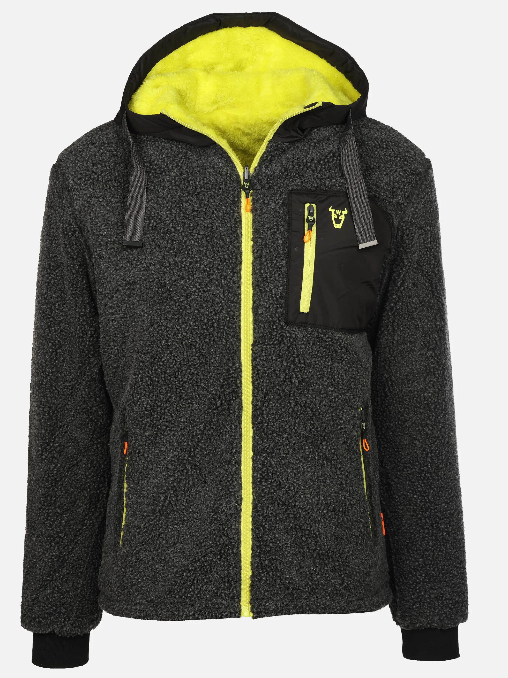 Worker He. Wendejacke Sherpa Grau 929353 ANTRHA MEL 1