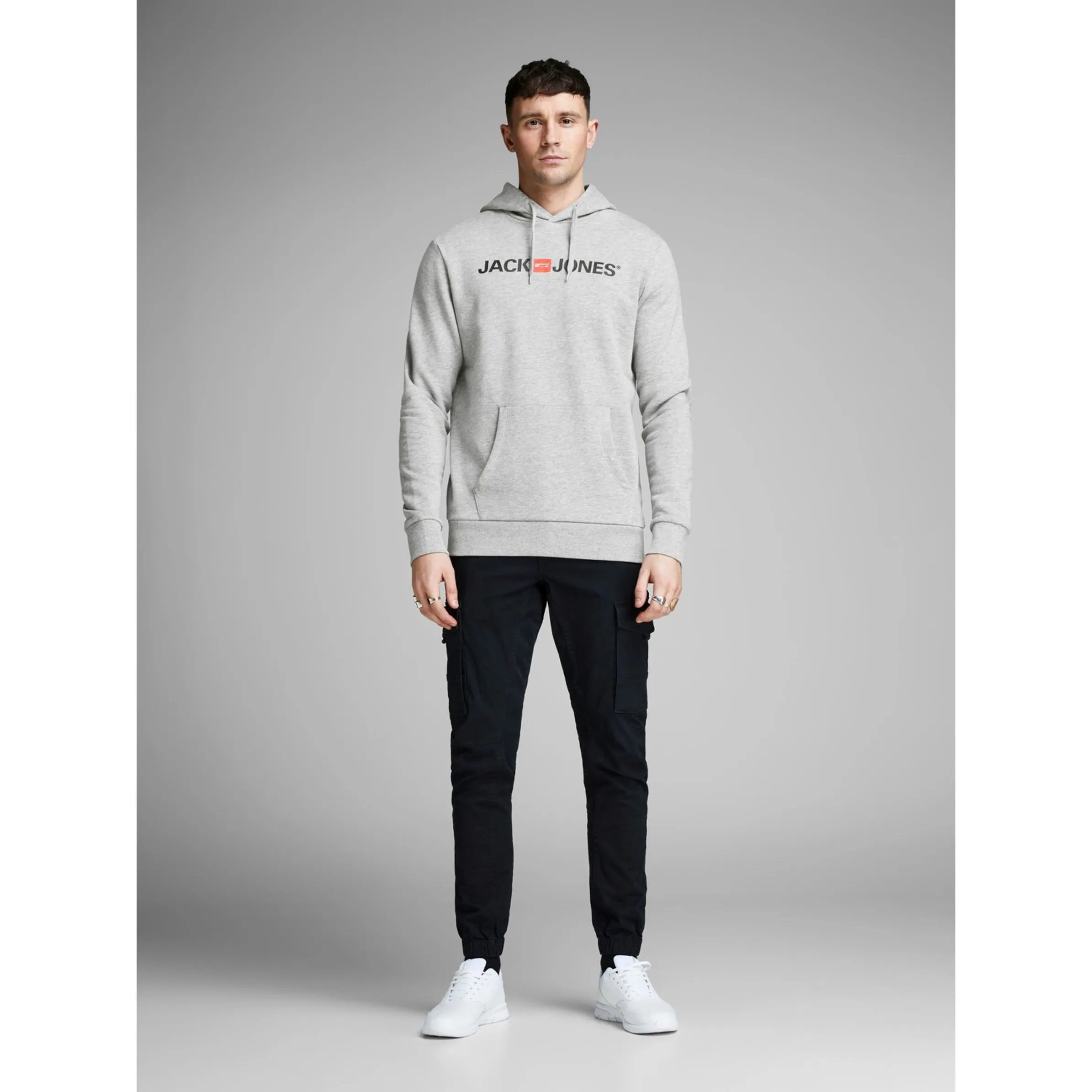 Jack Jones 12137054 JJECORP LOGO SWEAT HO Grau 805006 179085002 3 Jack Jones 12137054 JJECORP LOGO SWEAT HO Grau 805006 179085002 3