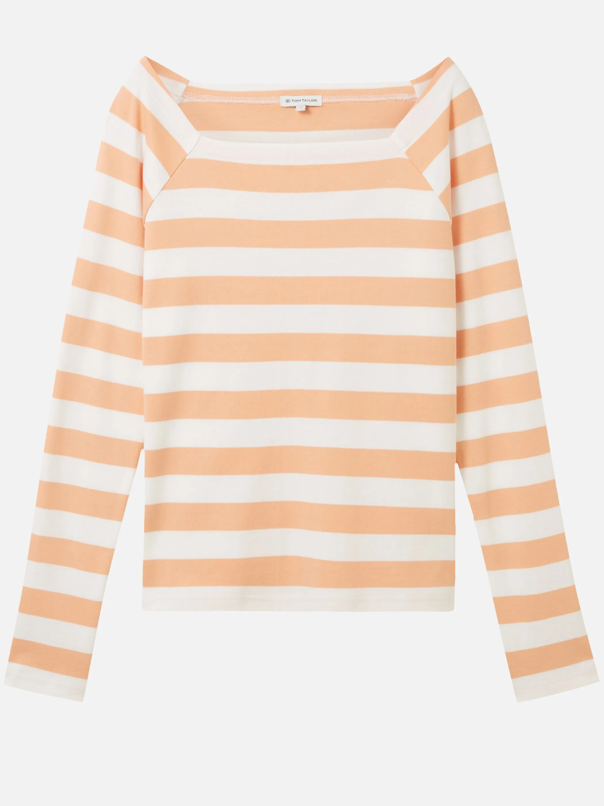 Tom Tailor 1040557 T-shirt stripe carrŽ® Orange 890595 34763 1