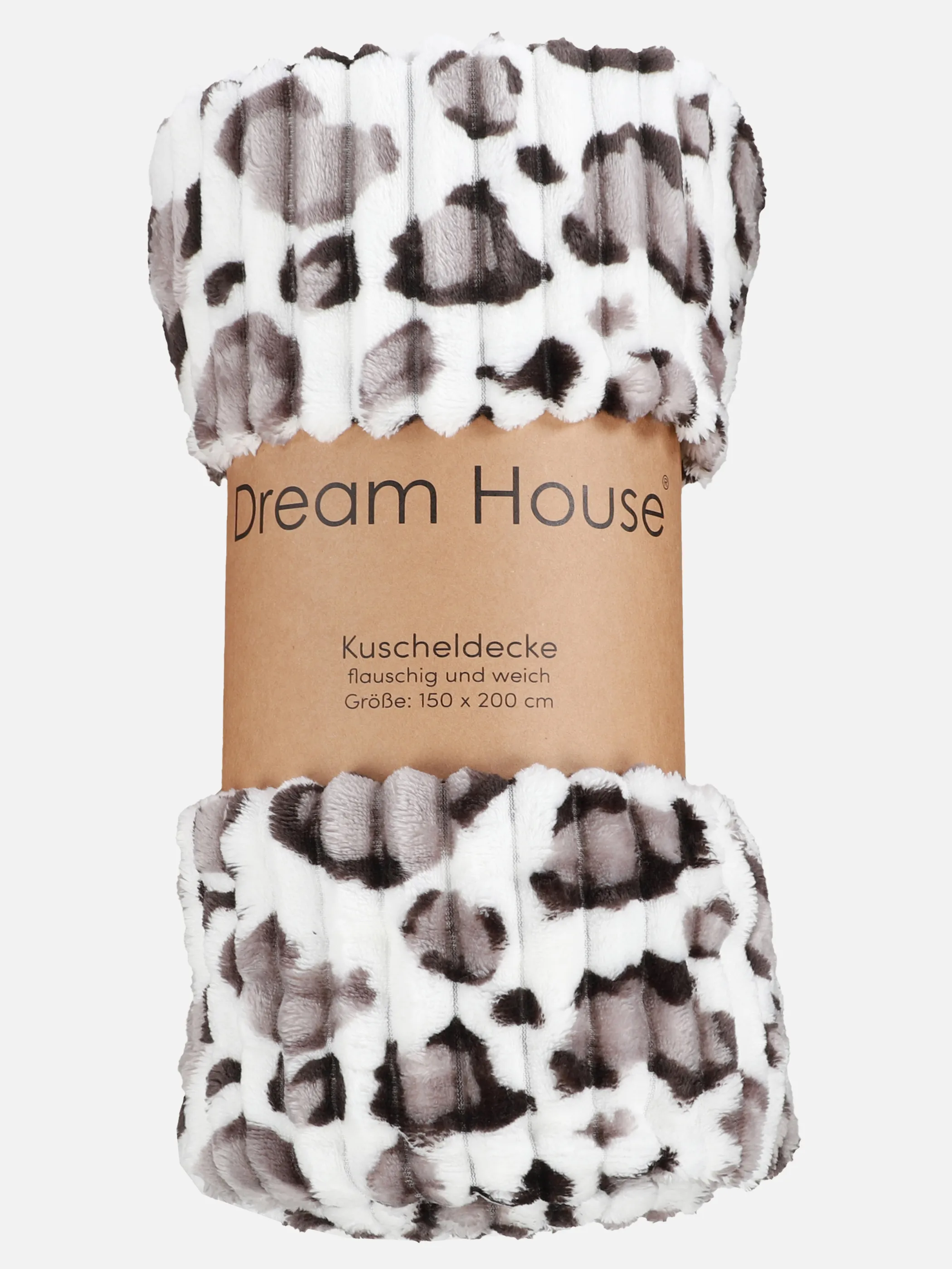 Dream House Wohndecke 150x200 Flanel Rib Grau 913177 LEO 2