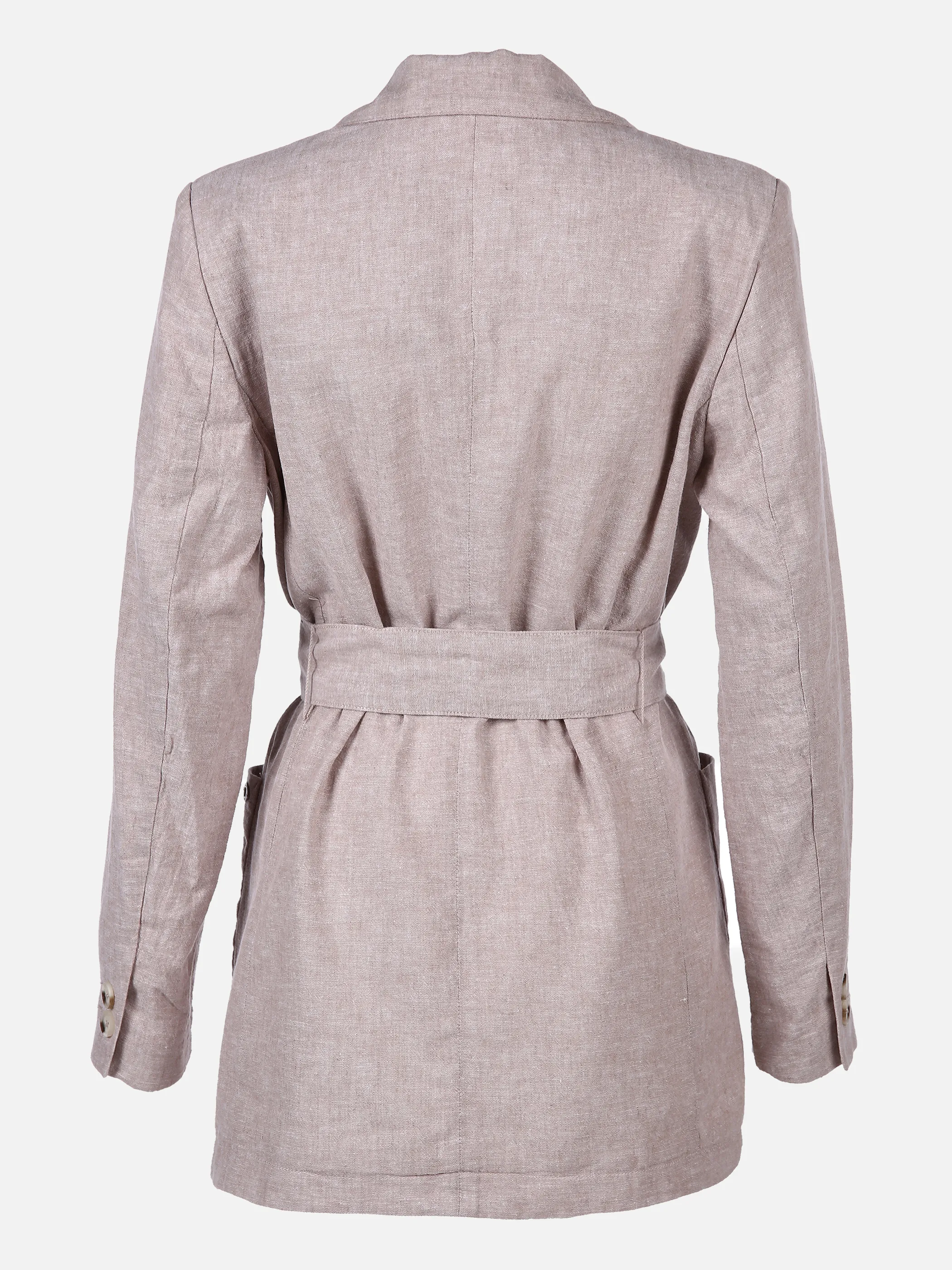 Lisa Tossa Da-Leinenblazer m. Bindegürtel Braun 833845 BEIGE/WEIß 2 Lisa Tossa Da-Leinenblazer m. Bindegürtel Braun 833845 BEIGE/WEIß 2
