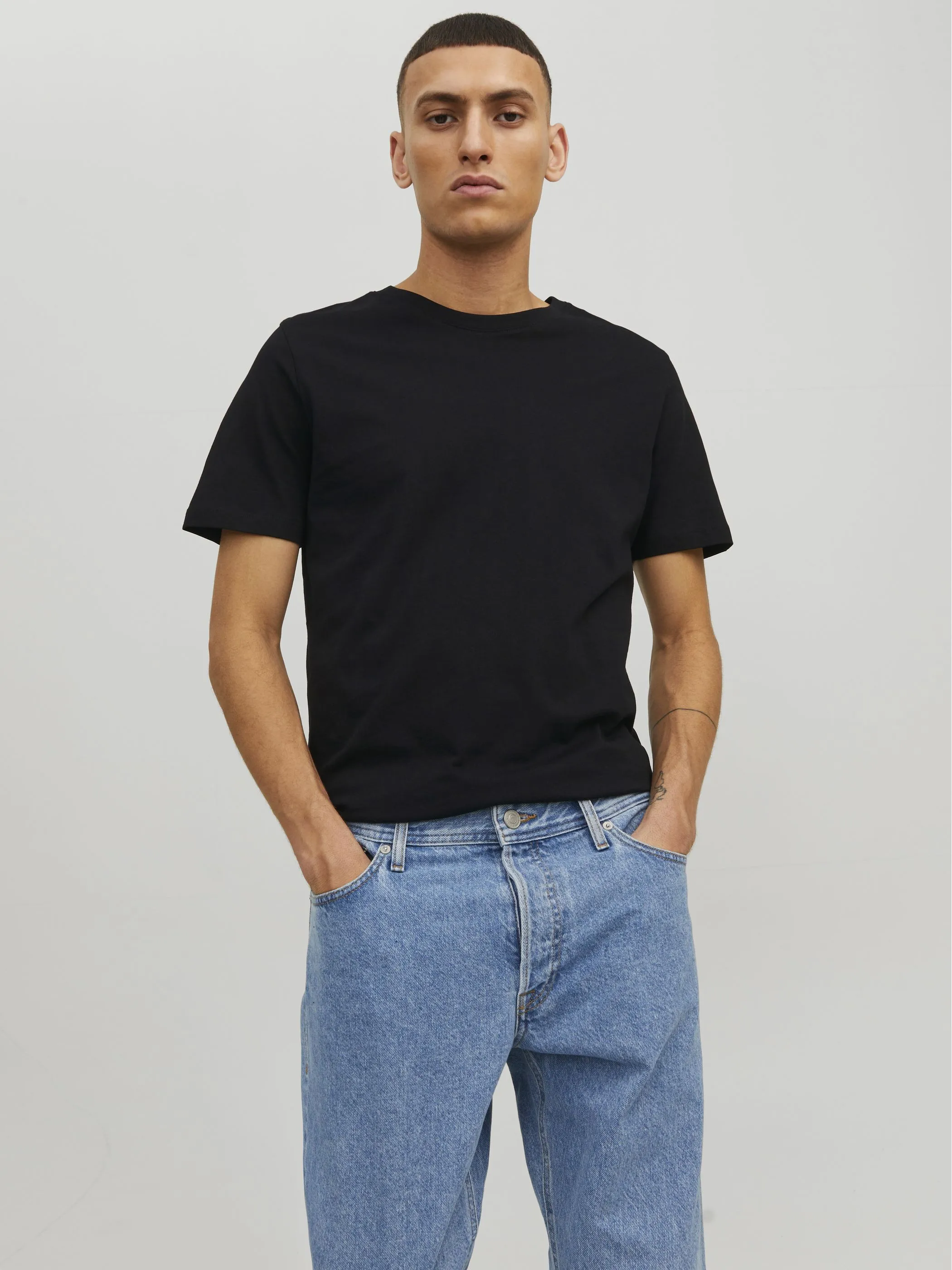 Jack Jones 12156101 JJEORGANIC BASIC TEE Schwarz 865548 178012001 3