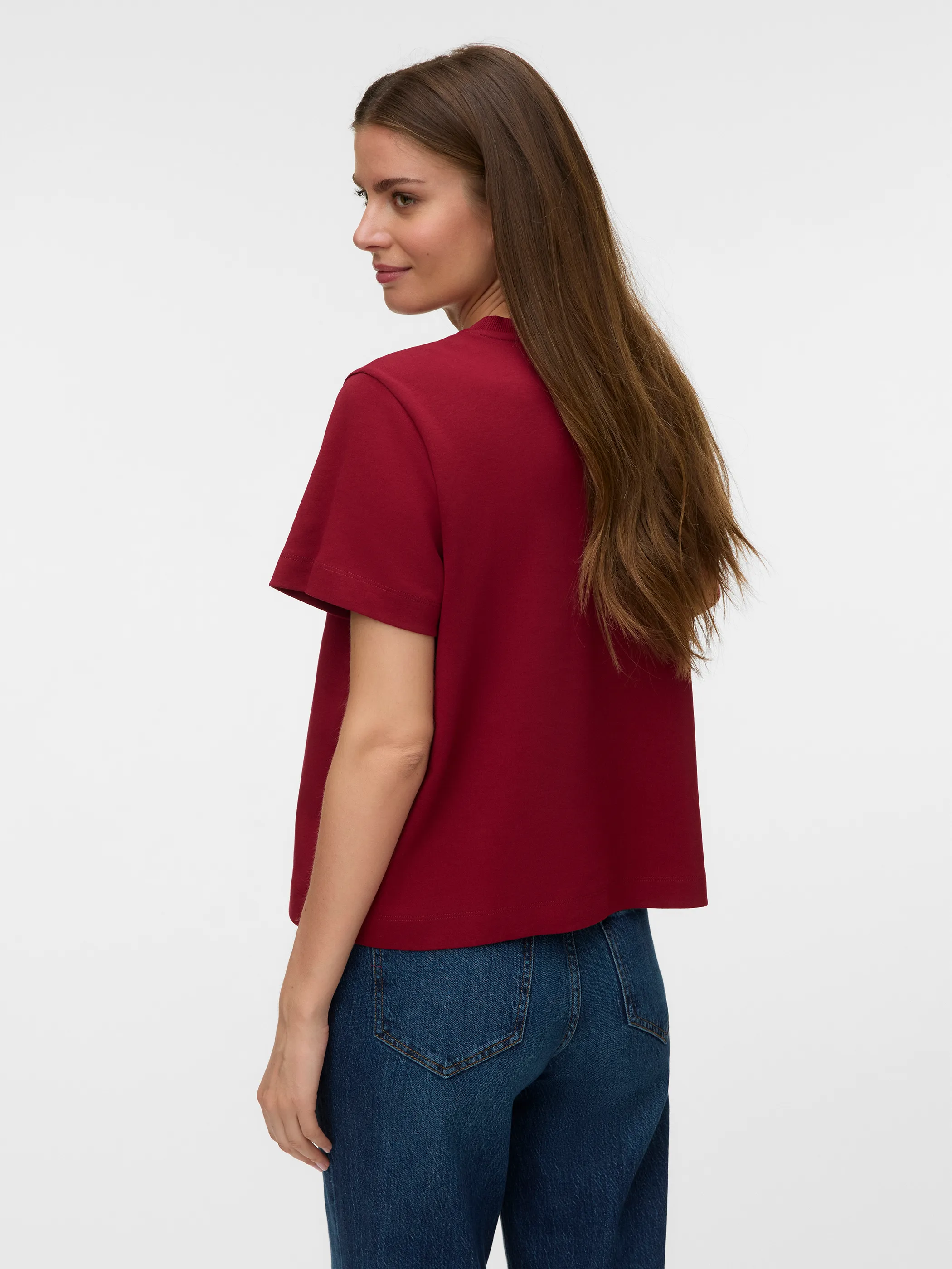Vero Moda 10311633 VMSARA METTE SS TOP B Rot 915269 230355005 2