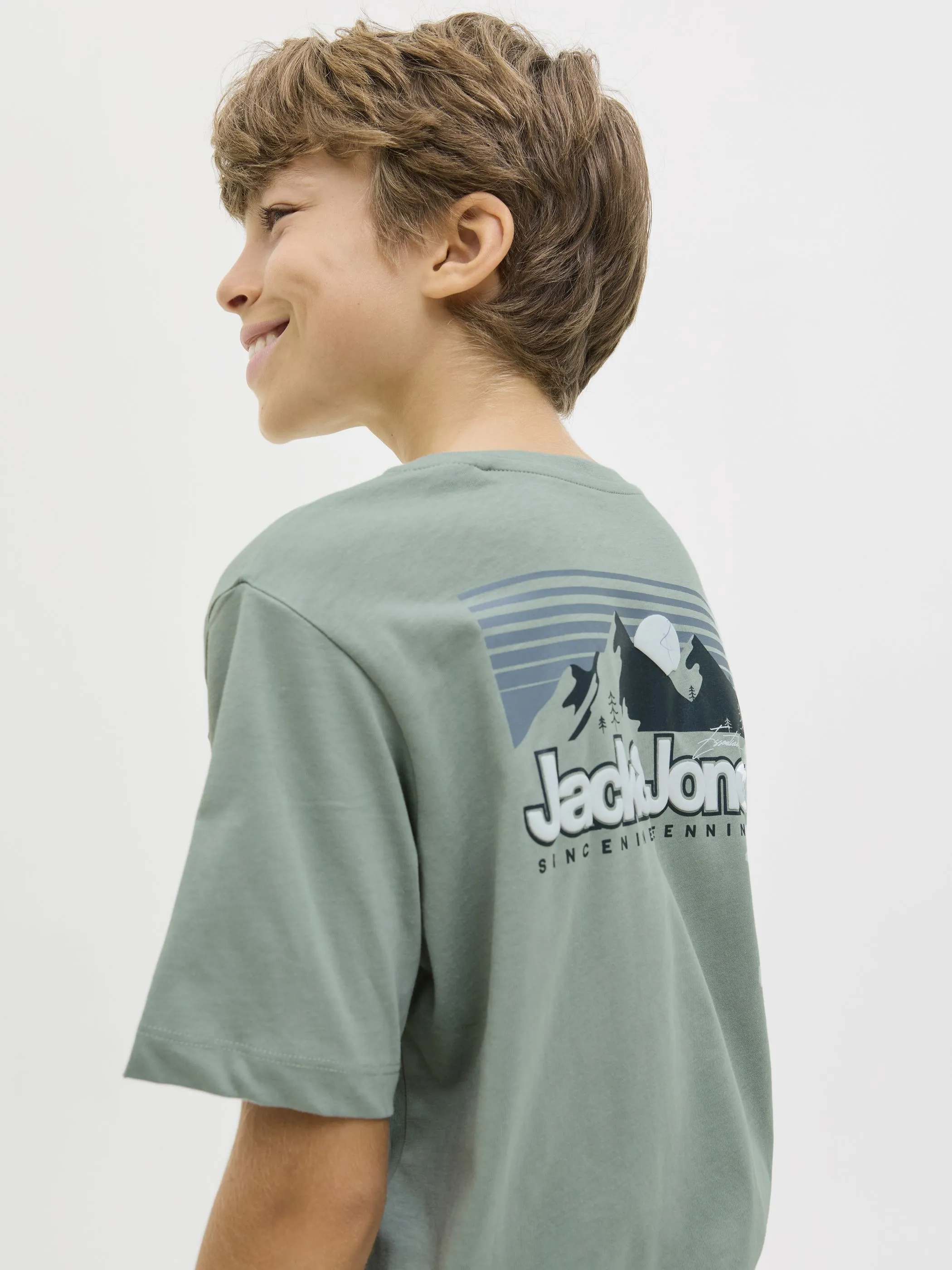 Jack&Jones Junior 12279668 JJMINE TEE SS CREW NE Grün 914247 176366