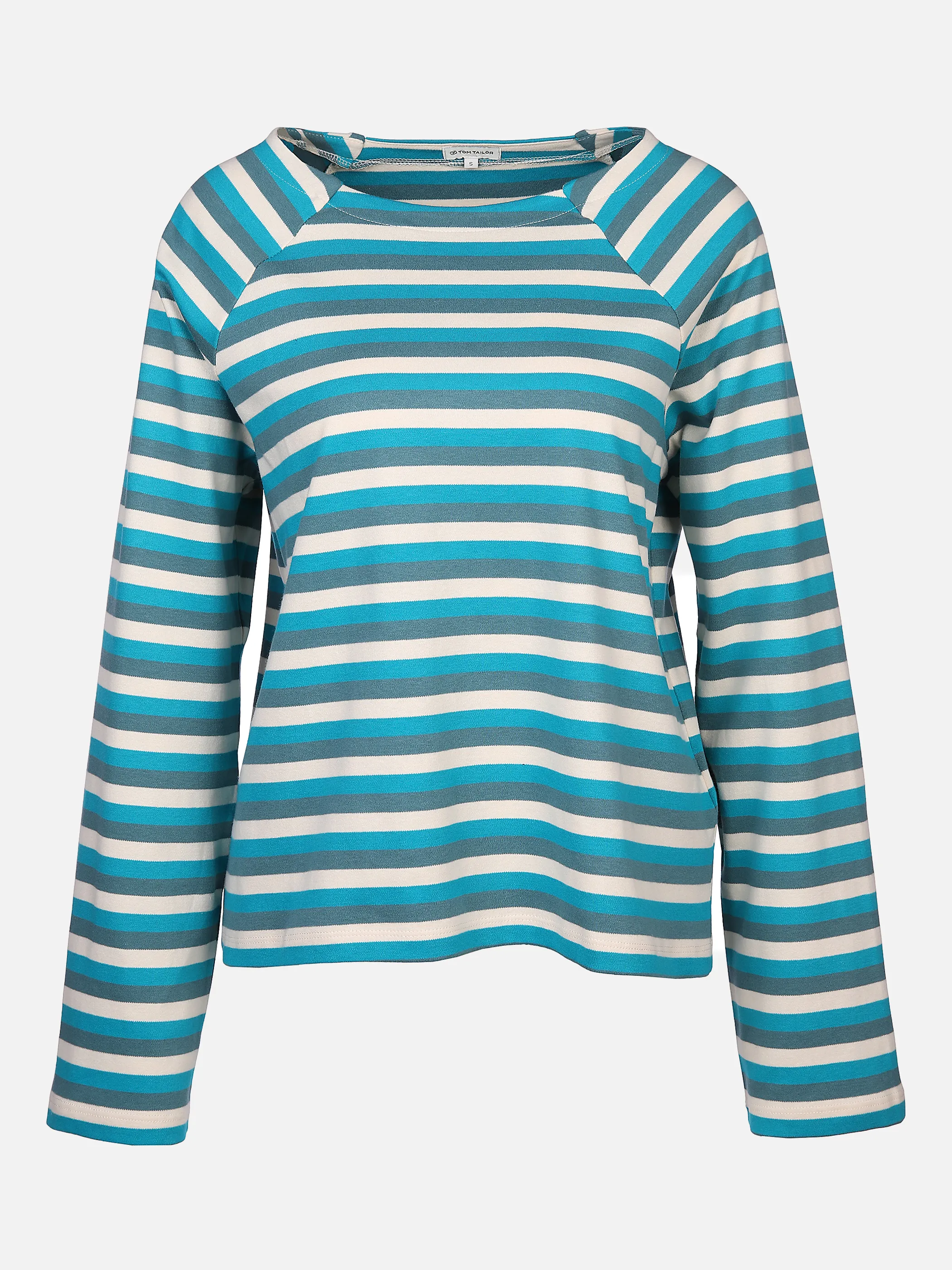 Tom Tailor 1034156 stripe boat neck T-shi Blau 872182 30724 1