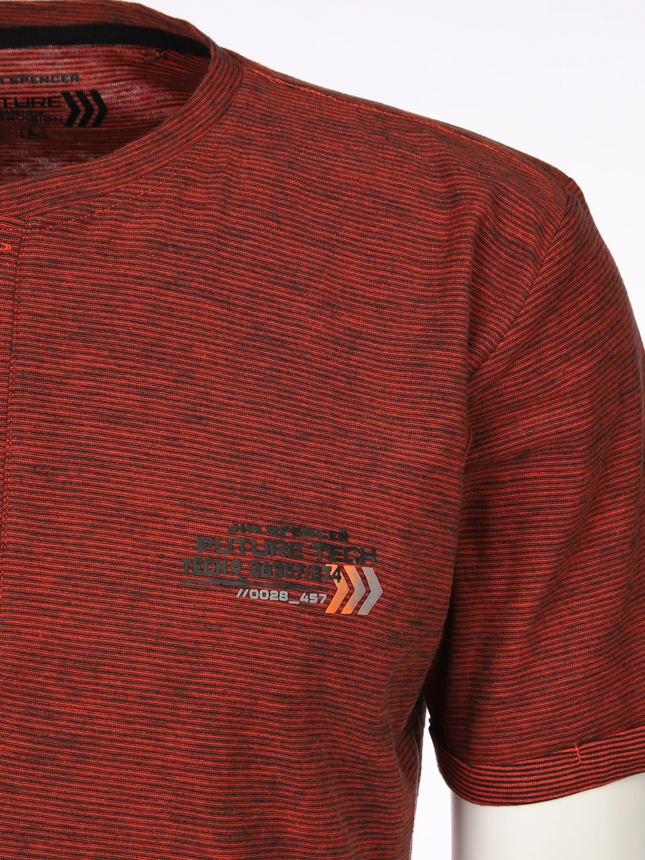 Jim Spencer He. Henleyshirt 1/2 Arm grindle Orange 873091 ORANGE 3 Jim Spencer He. Henleyshirt 1/2 Arm grindle Orange 873091 ORANGE 3