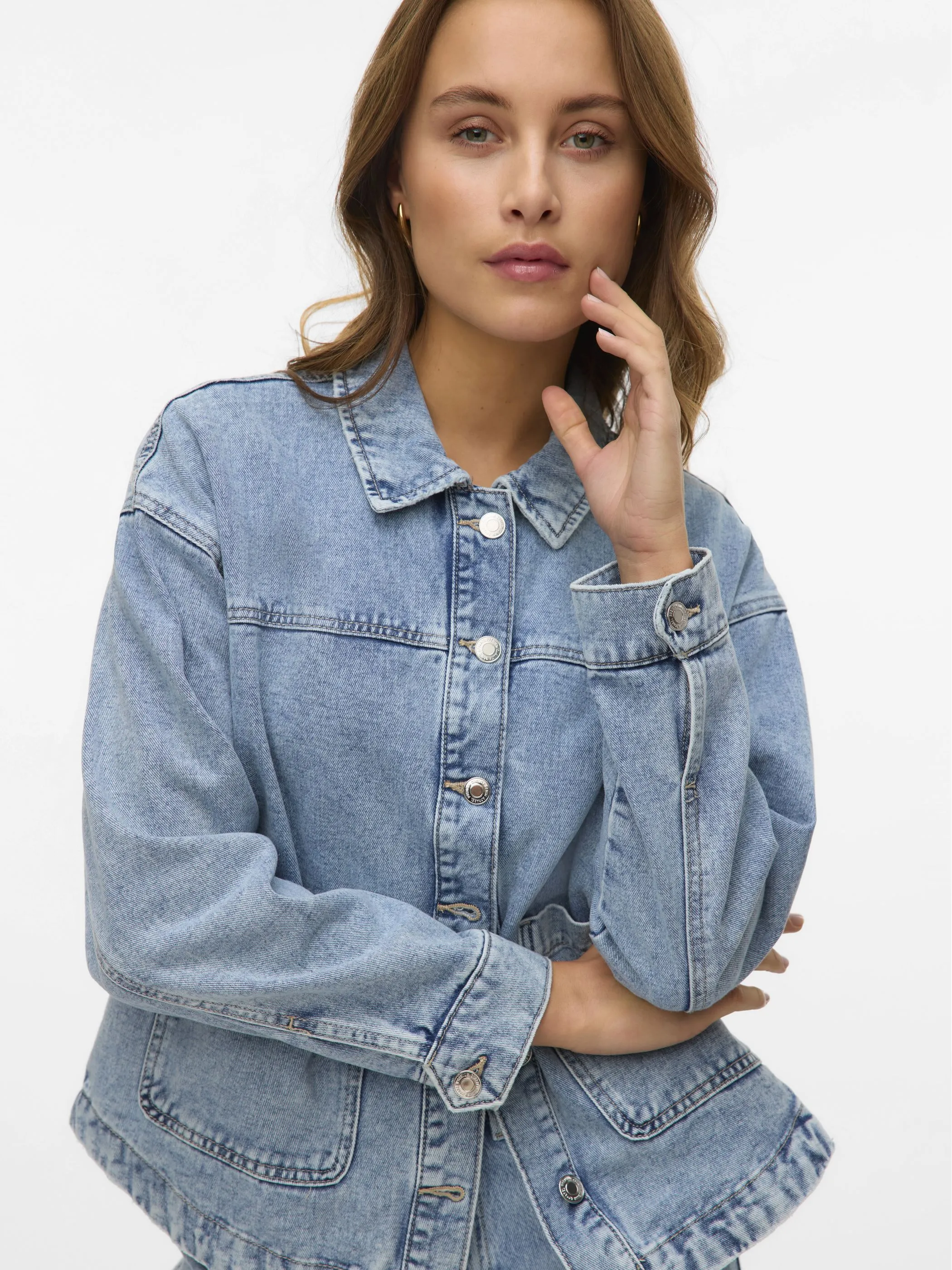 Vero Moda 10331693 VMJAMIE LS DENIM SHAC Blau 910579 178000