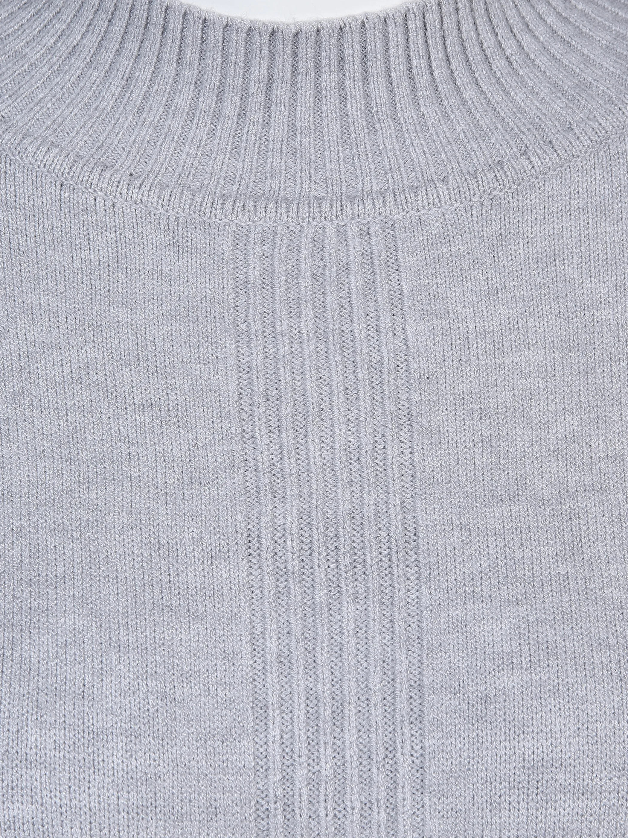 Sure Da-Stehkragenpullover m.Rippei Grau 868571 GRAU MEL. 3
