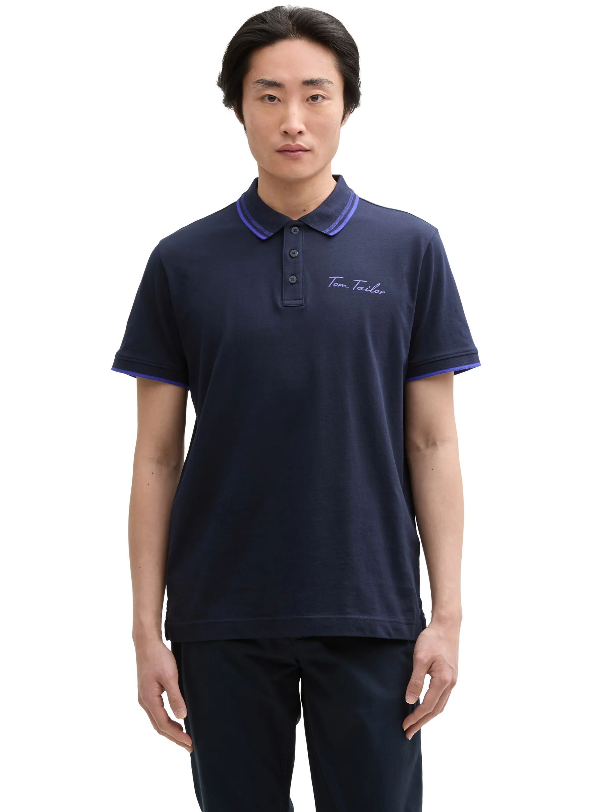 Tom Tailor 1046739 basic jersey polo Marine 910664 10668 3