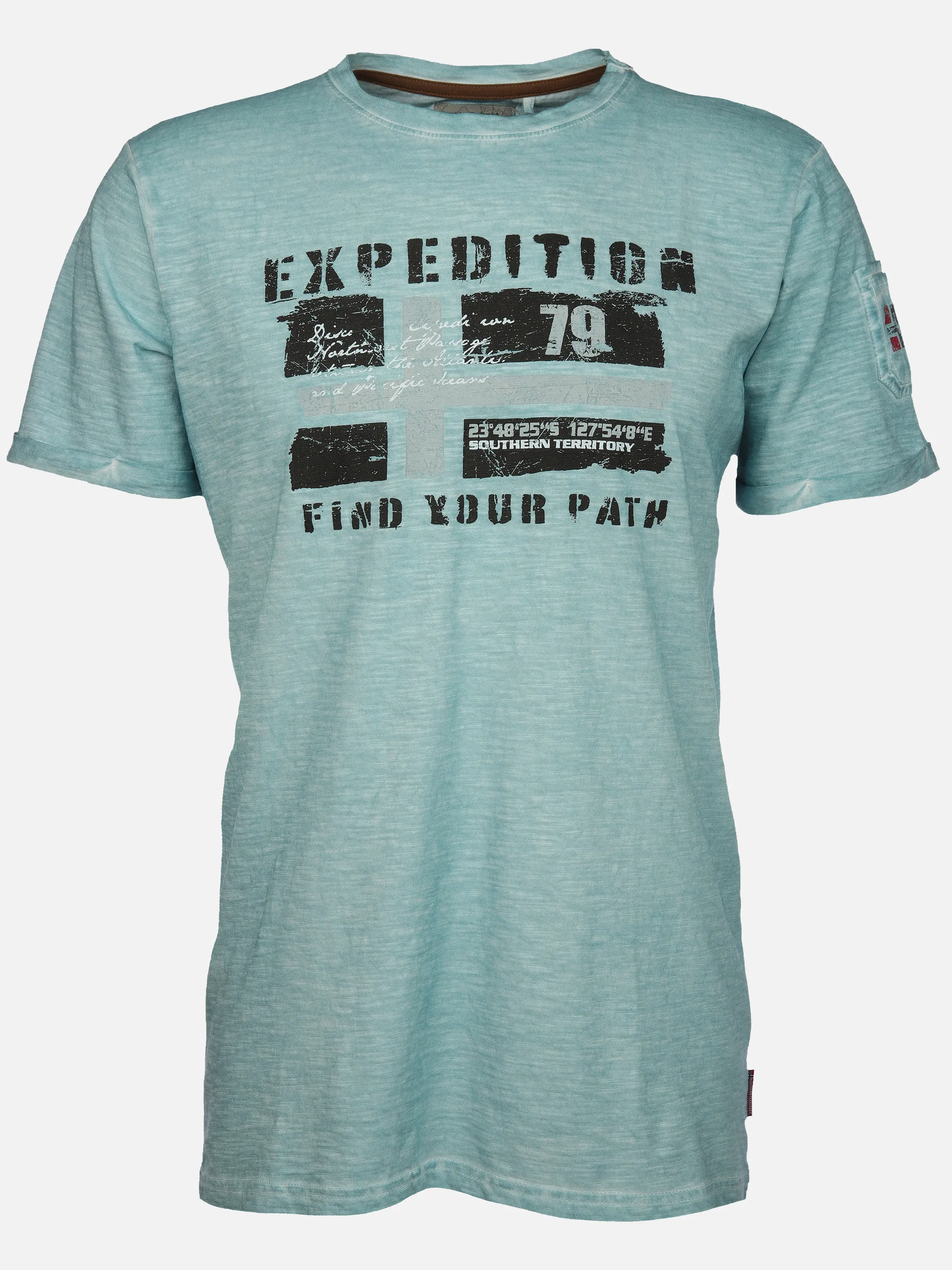 Southern Territory He. T-Shirt 1/2 Arm Logo Blau 910619 AQUA 1 Southern Territory He. T-Shirt 1/2 Arm Logo Blau 910619 AQUA 1