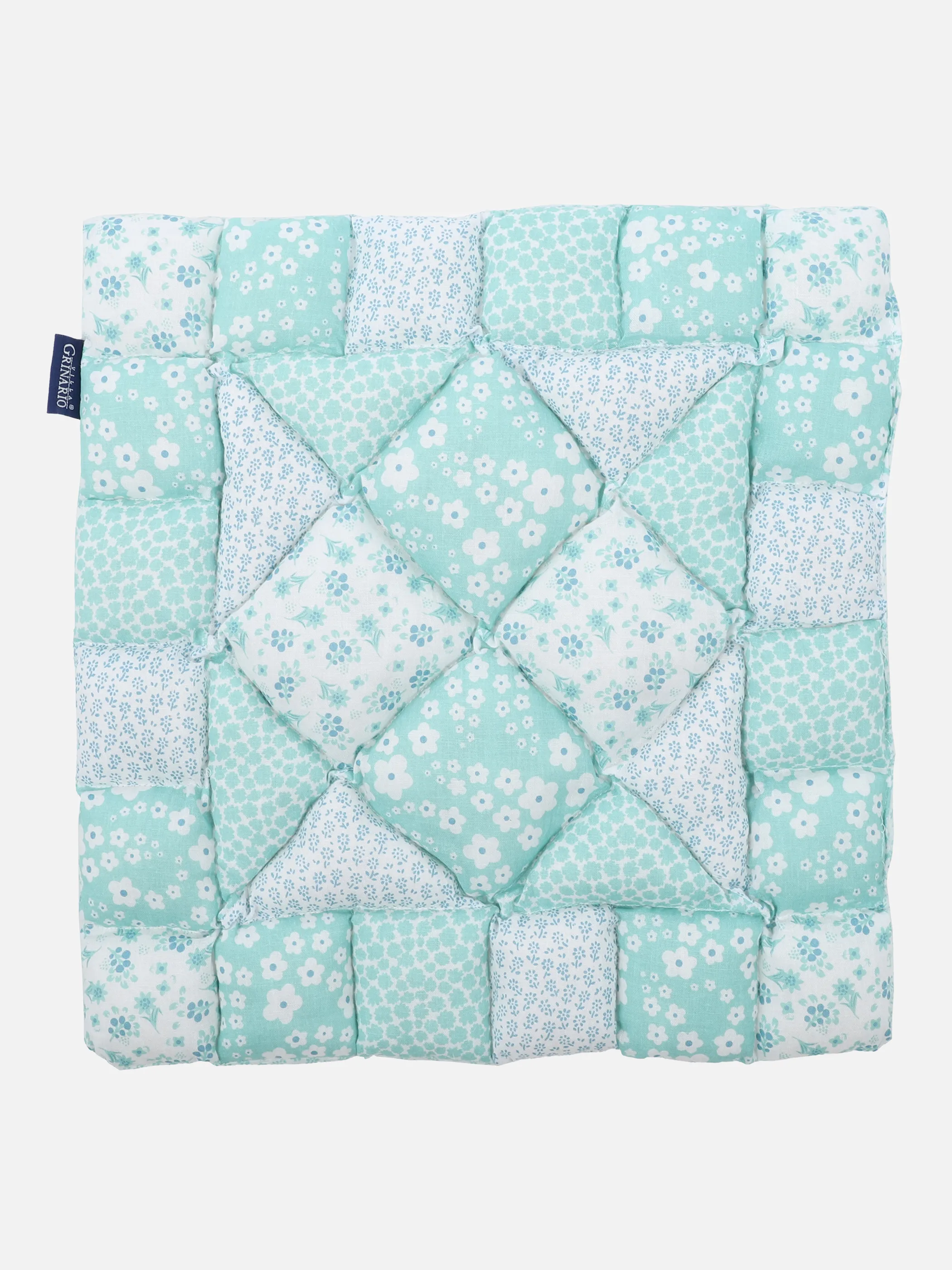 Villa Grinario Stuhlkissen Patchwork 40x40 Blau 865275 AQUA 1 Villa Grinario Stuhlkissen Patchwork 40x40 Blau 865275 AQUA 1