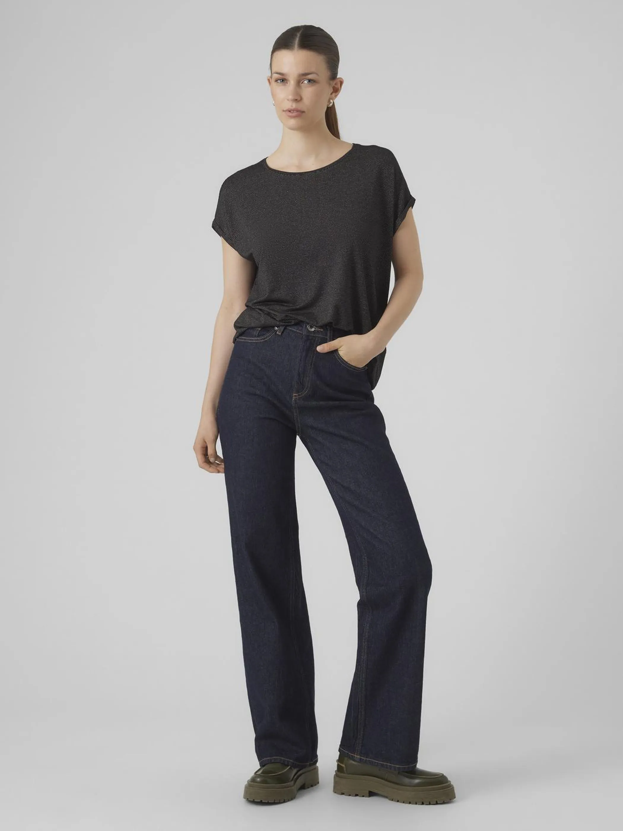 Vero Moda 10250488 VMLAVA GLITTER SS TOP STRIPE Schwarz 852566 177868003 4 Vero Moda 10250488 VMLAVA GLITTER SS TOP STRIPE Schwarz 852566 177868003 4