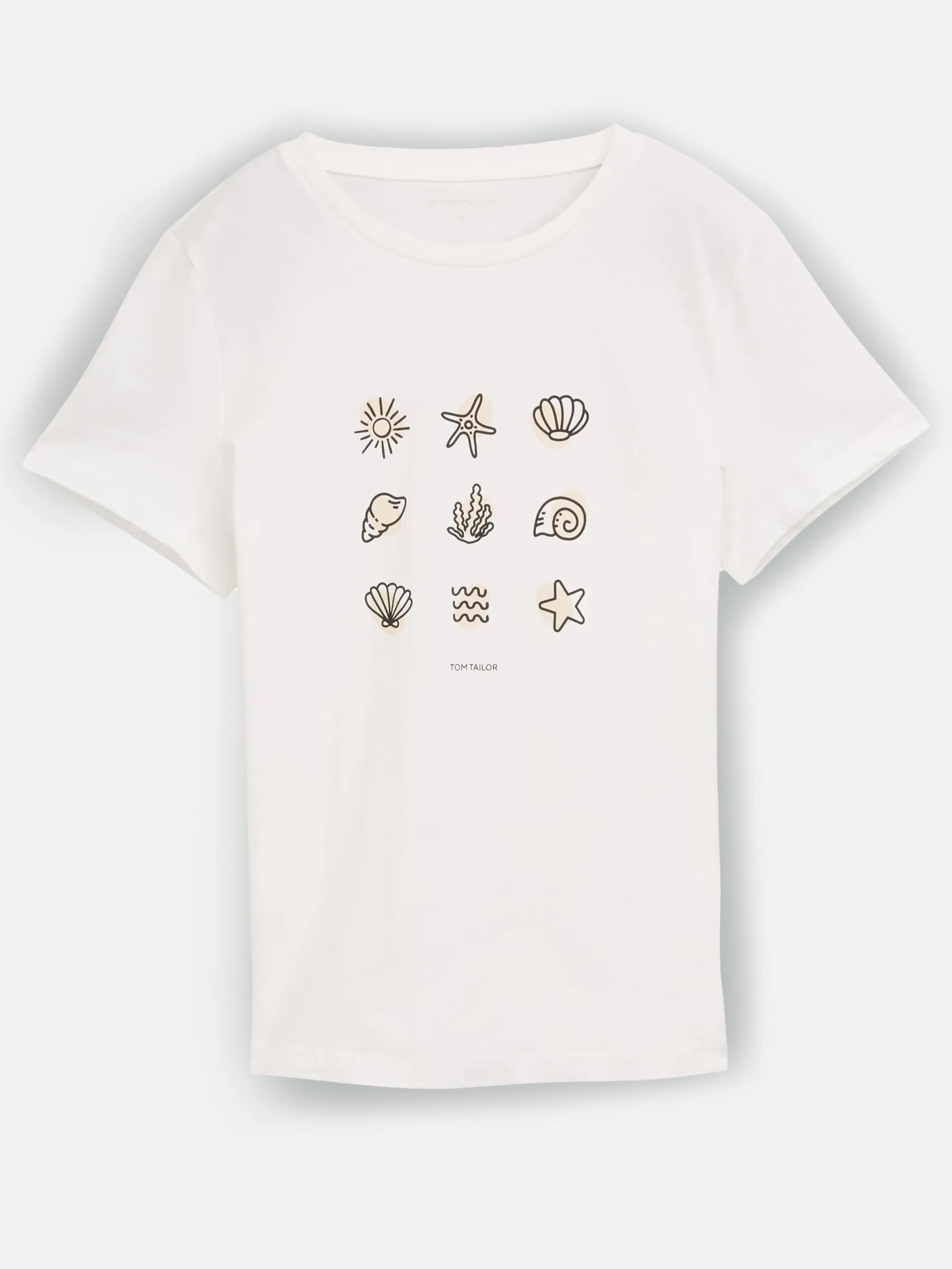 Tom Tailor 1046437 T-shirt basic with print Weiß 910035 10315 1 Tom Tailor 1046437 T-shirt basic with print Weiß 910035 10315 1