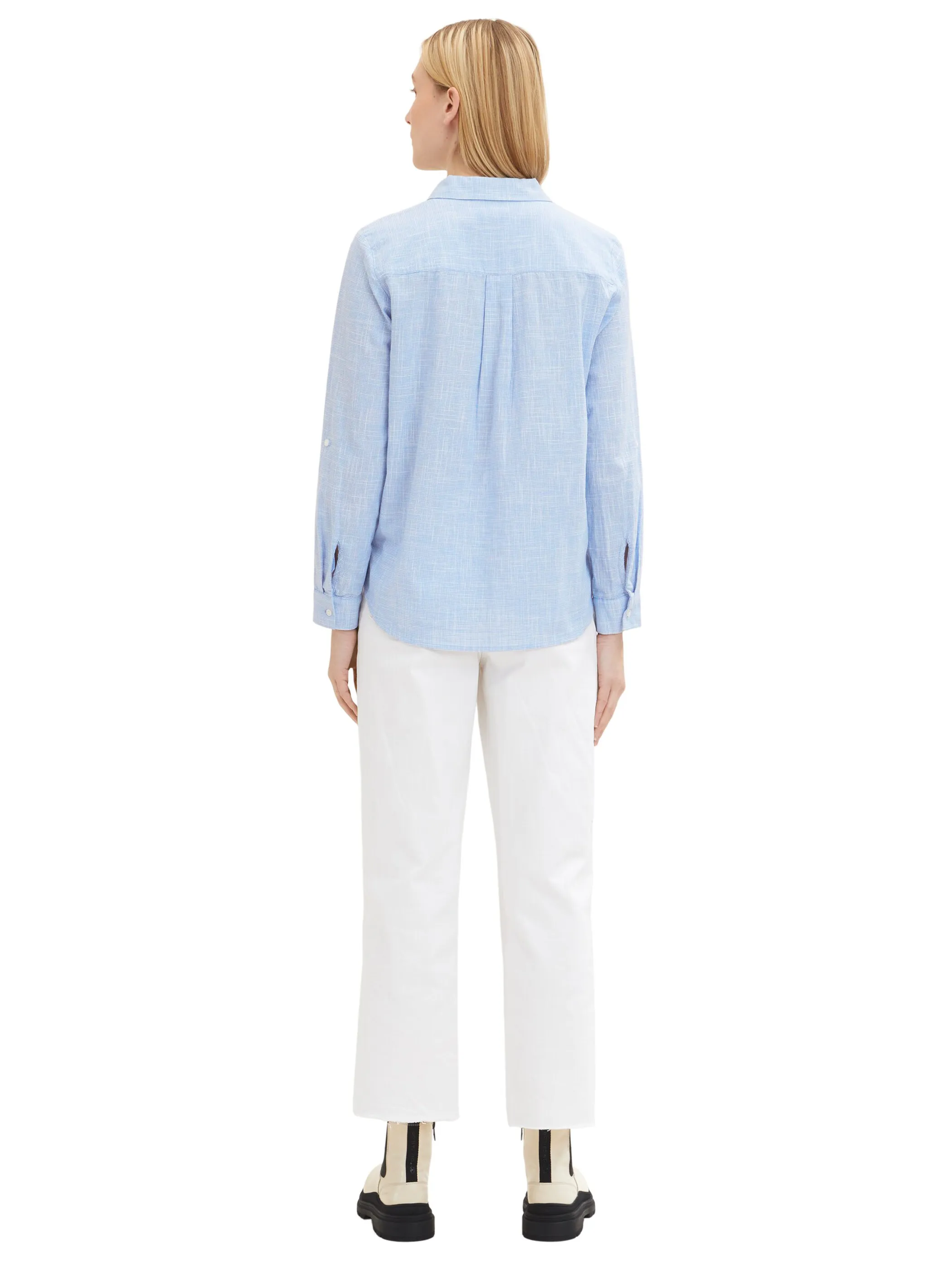 Tom Tailor 1035247 NOS blouse with slub structure Blau 890586 22758 2 Tom Tailor 1035247 NOS blouse with slub structure Blau 890586 22758 2