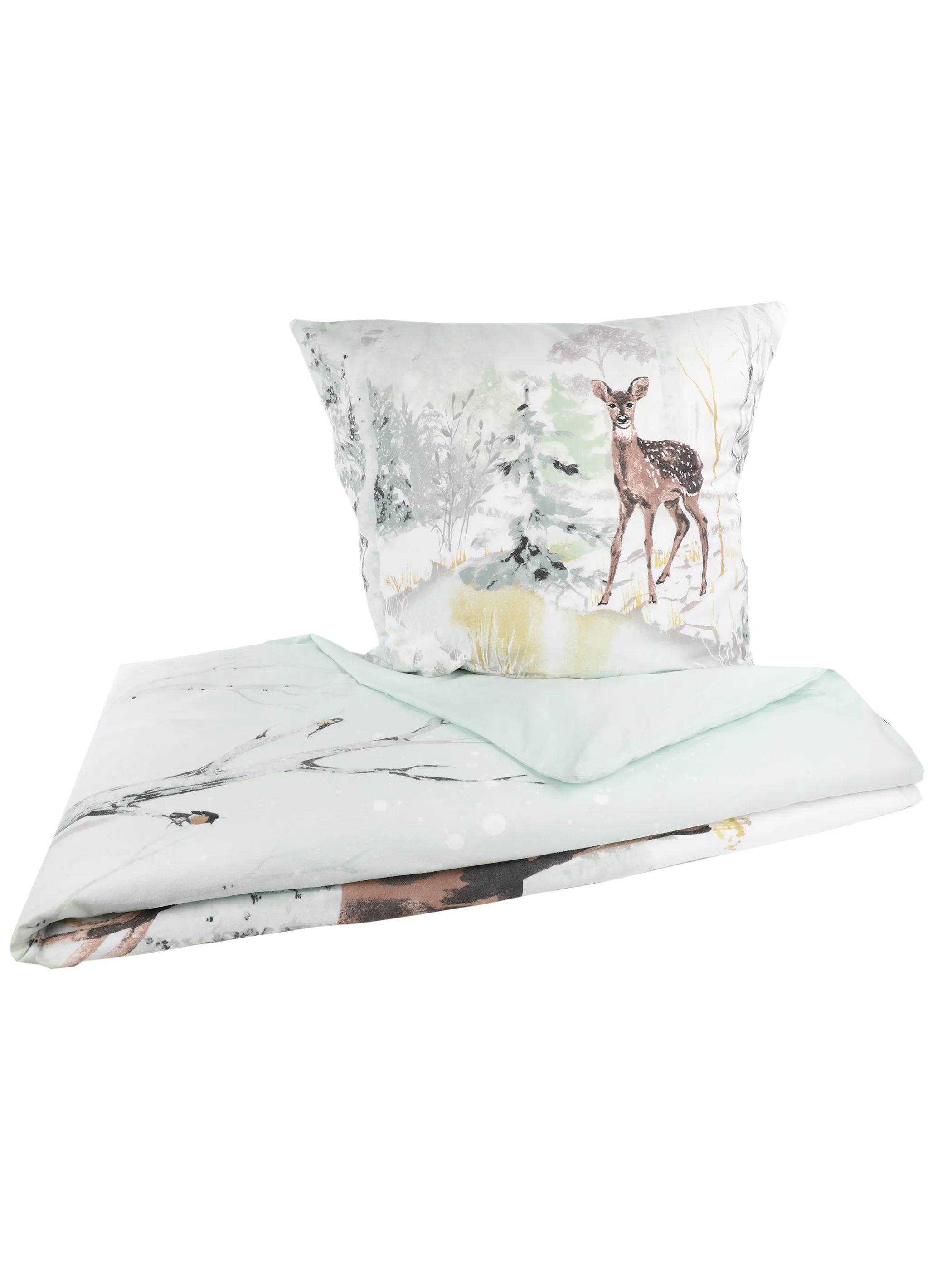 Kaeppel I Biberbettwäsche Peaceful 135x2 Grün 918618 JADE 1