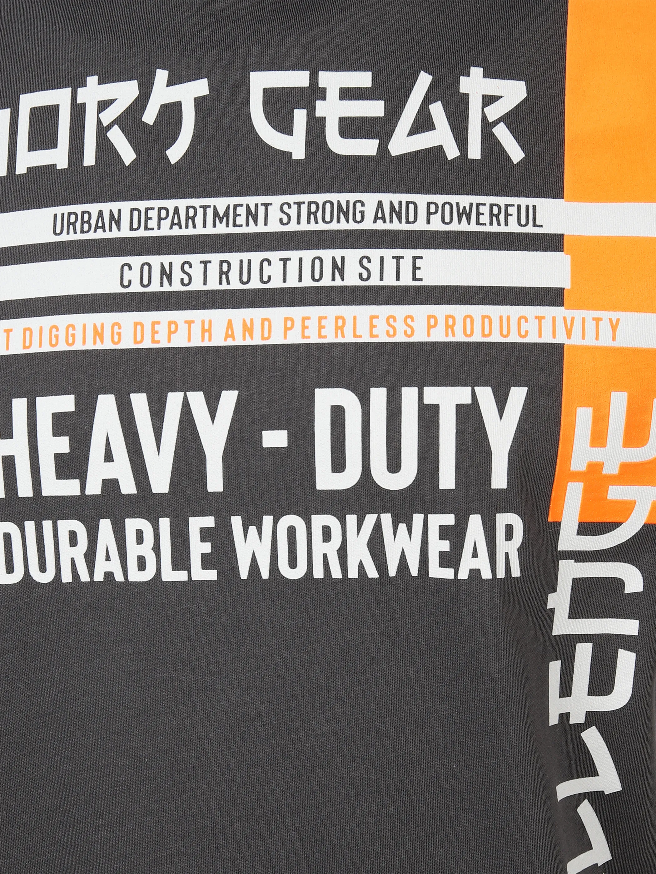 Worker He. T-Shirt 1/2 Arm print Grau 879104 GRAPHIT 3 Worker He. T-Shirt 1/2 Arm print Grau 879104 GRAPHIT 3