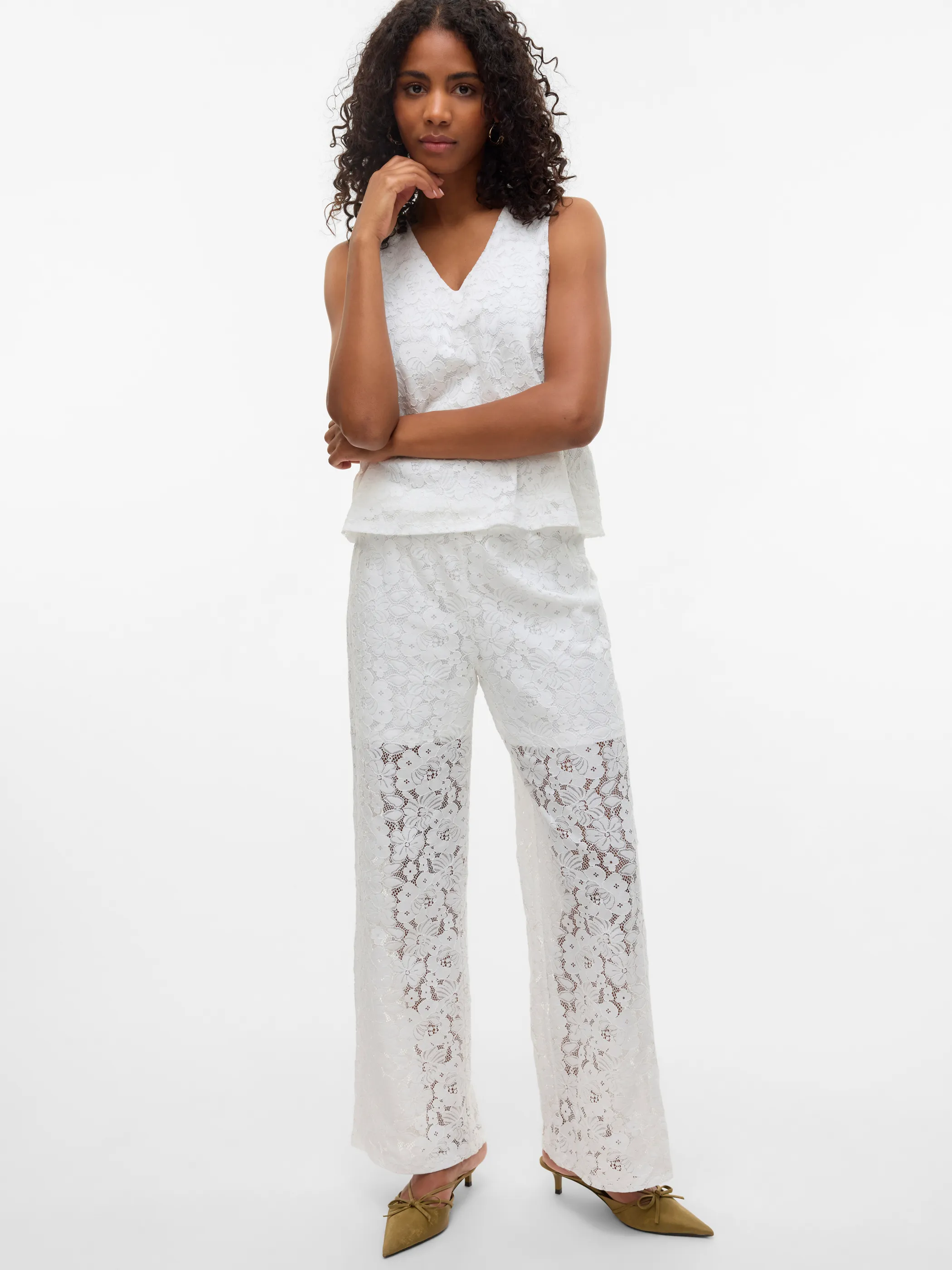 Vero Moda 10330061 VMHONEY LACE NW LOOSE Weiß 910571 175598001 3