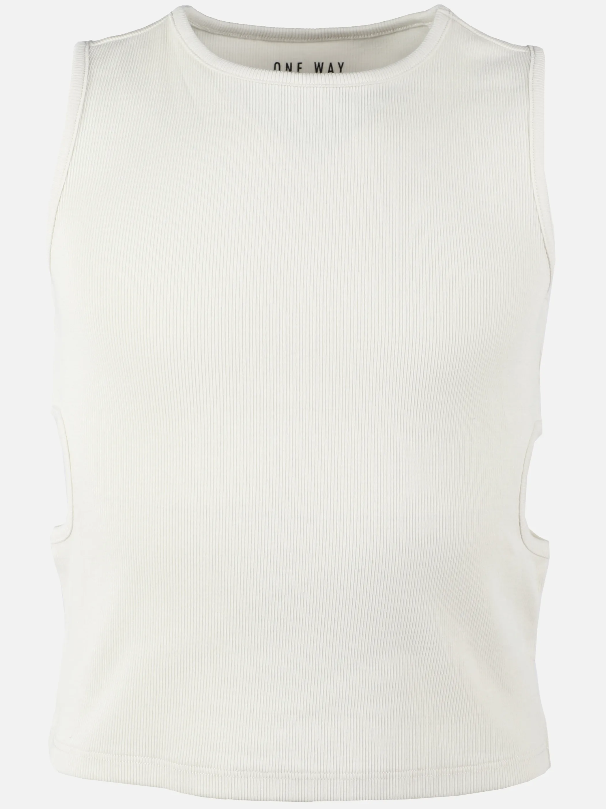 One Way JM cropped Top mit cut-out in schwarz/weiß Weiß 910043 OFFWHITE 1
