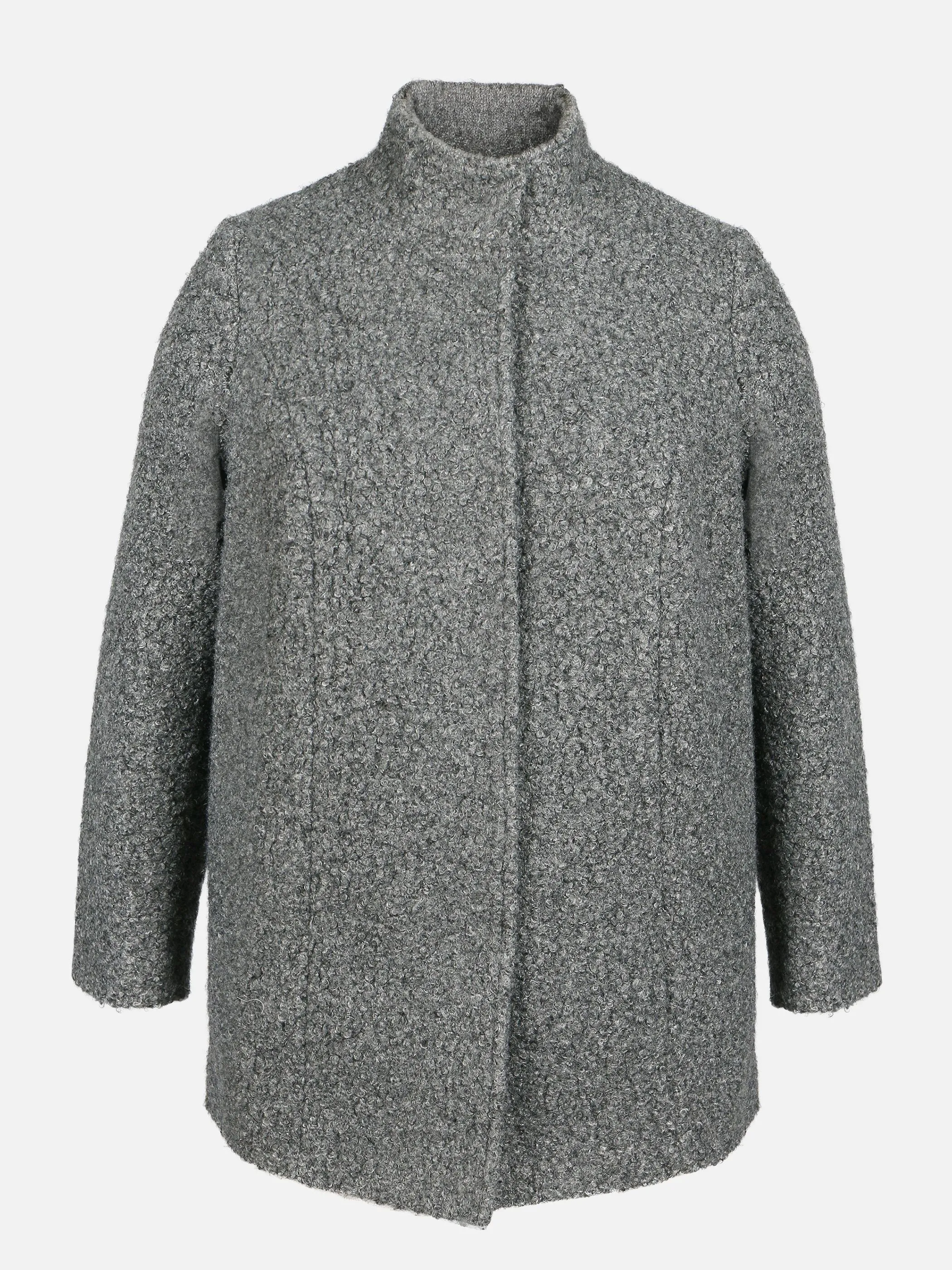 Sonja Blank Da-gr.Gr. Wolljacke m. Stehkragen Grau 929561 0006 1