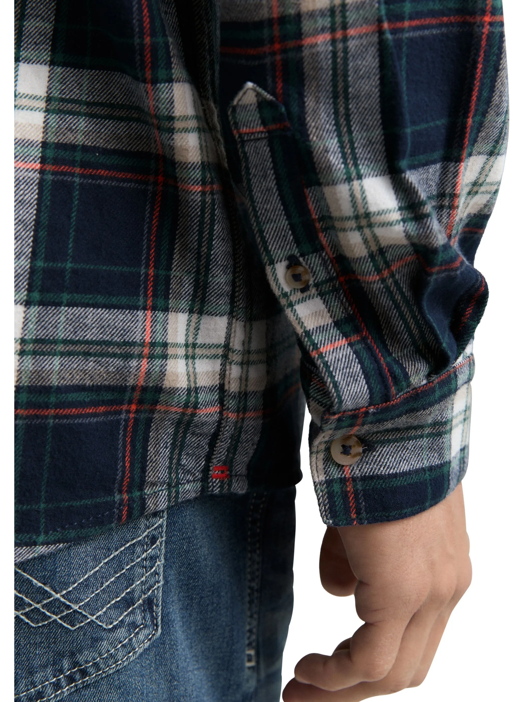 Tom Tailor 1047337 comfort checked shirt Blau 914818 38516