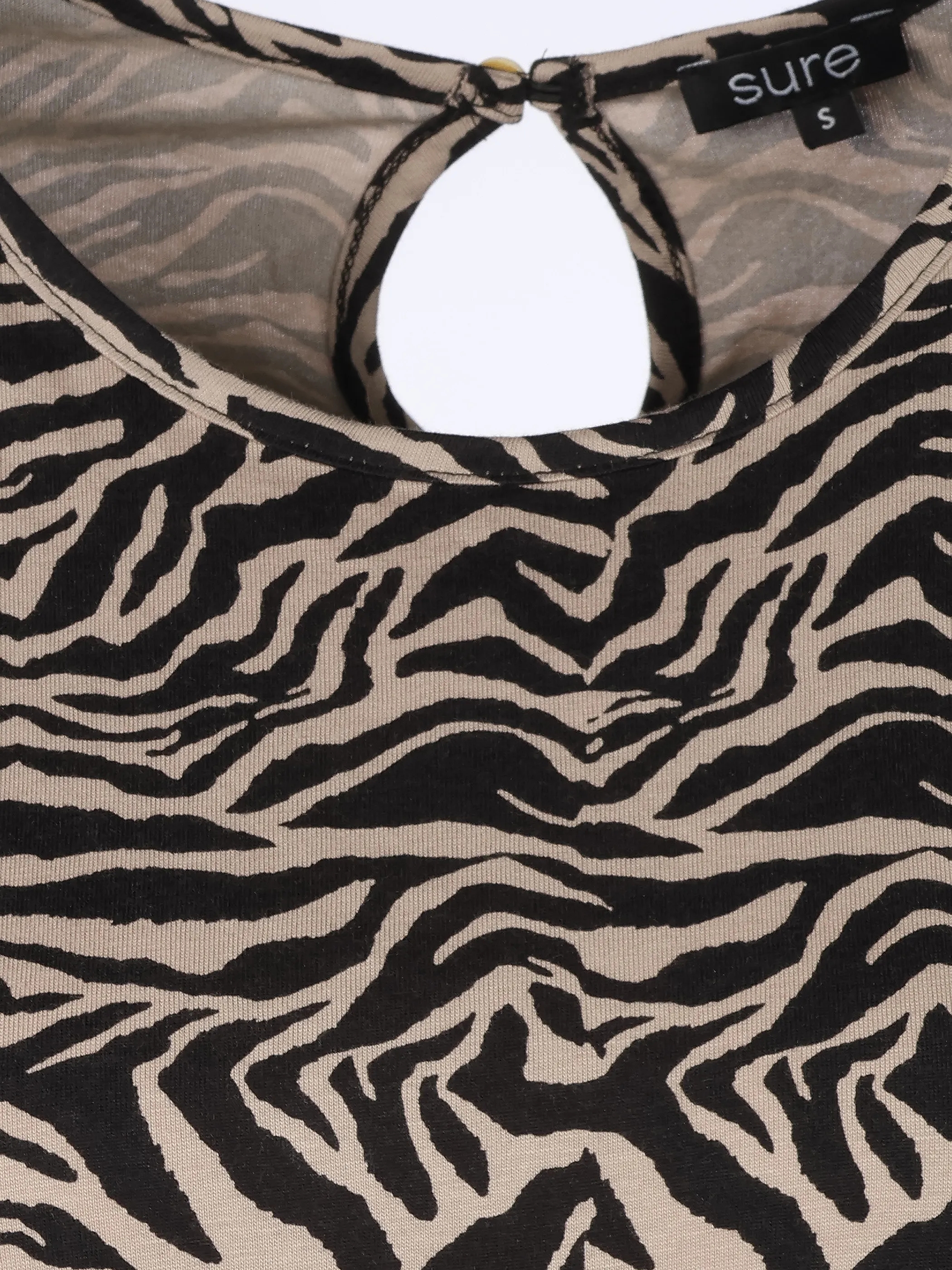 Sure Da-Jerseykleid m. Print Schwarz 924182 ZEBRA 3