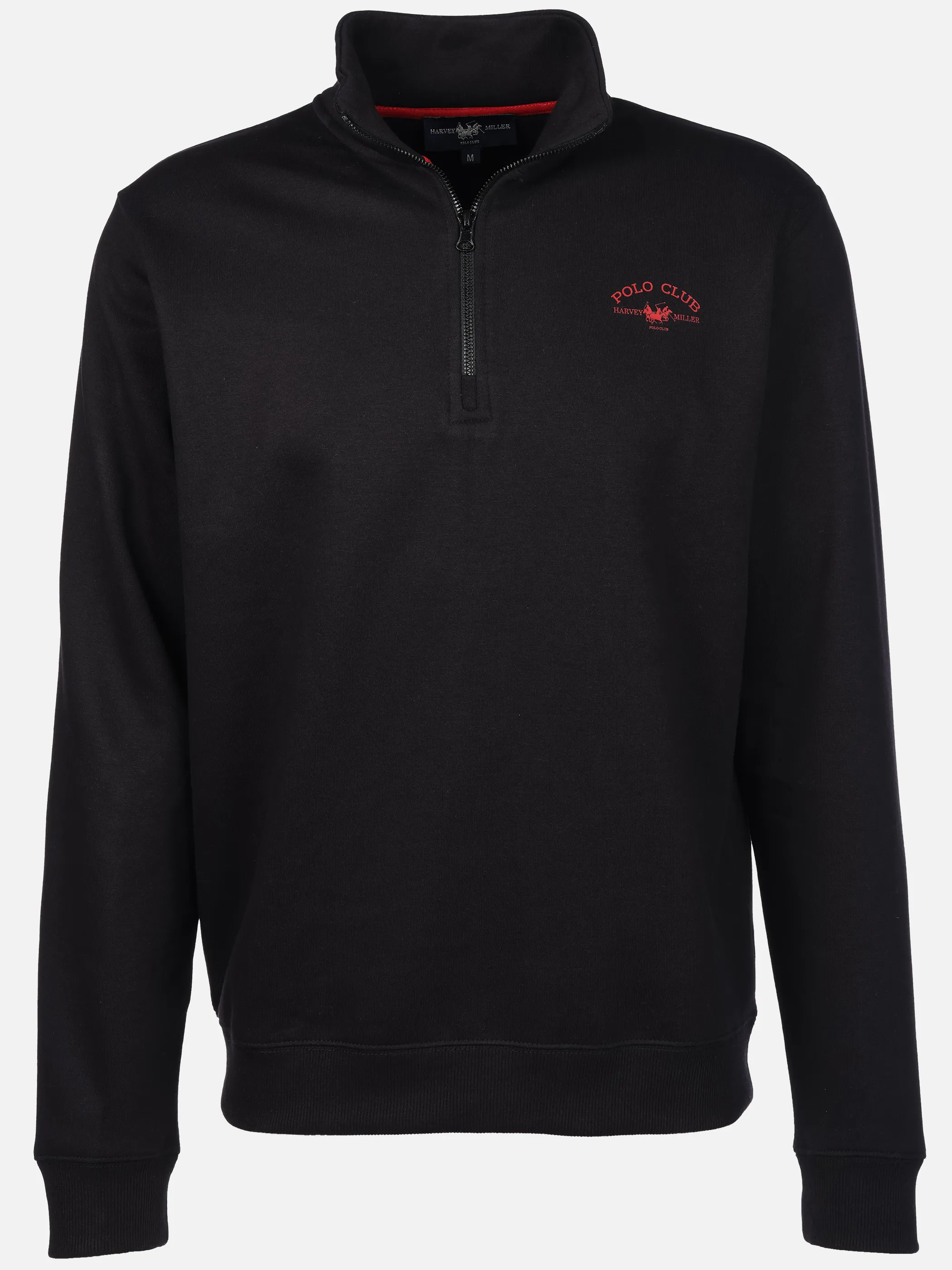 Harvey Miller He. Sweattroyer half zipp polo Schwarz 918668 191BLACK 1