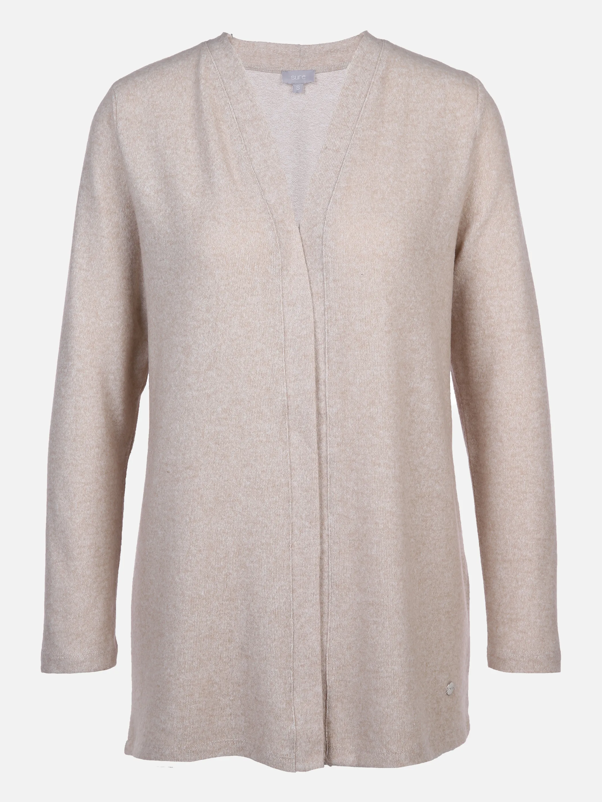 Sure Da-Flauschcardigan m. 1/1 Arm Braun 875607 BEIGE MEL 1