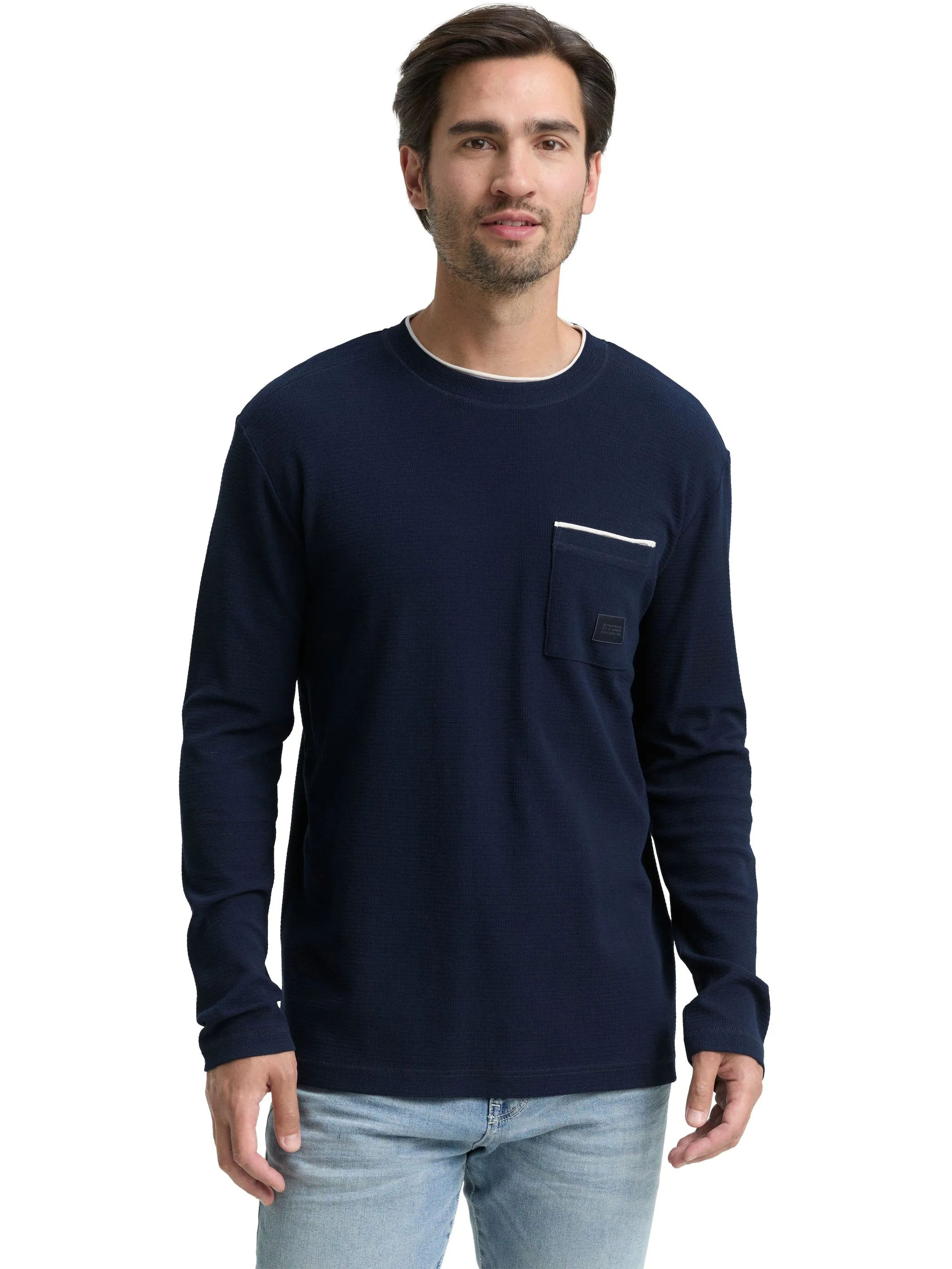 Tom Tailor 1047797 detailed longsleeve Blau 914869 10668 5
