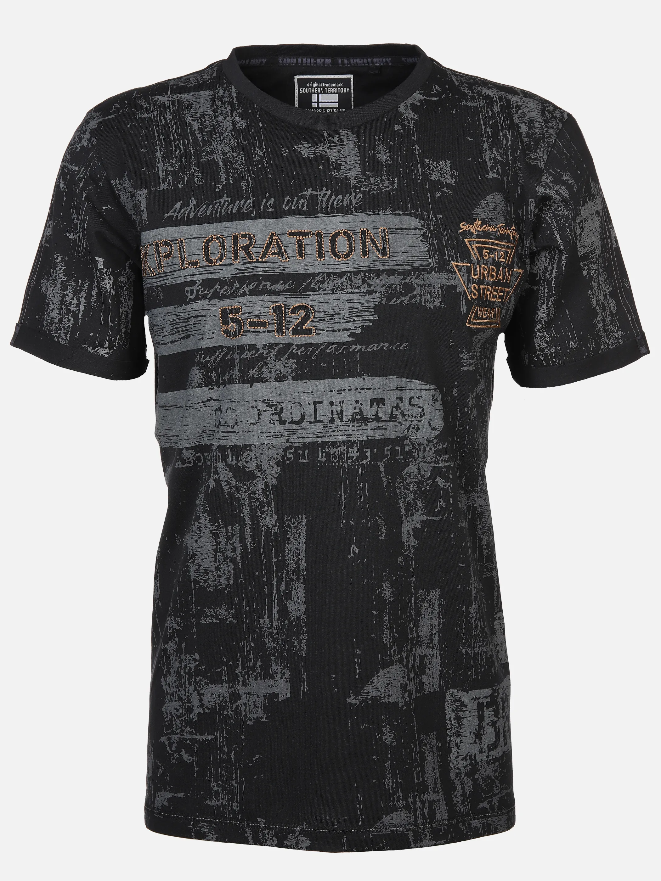 Southern Territory He- T-Shirt 1/2 Arm allover Schwarz 893221 BLACK 1 Southern Territory He- T-Shirt 1/2 Arm allover Schwarz 893221 BLACK 1