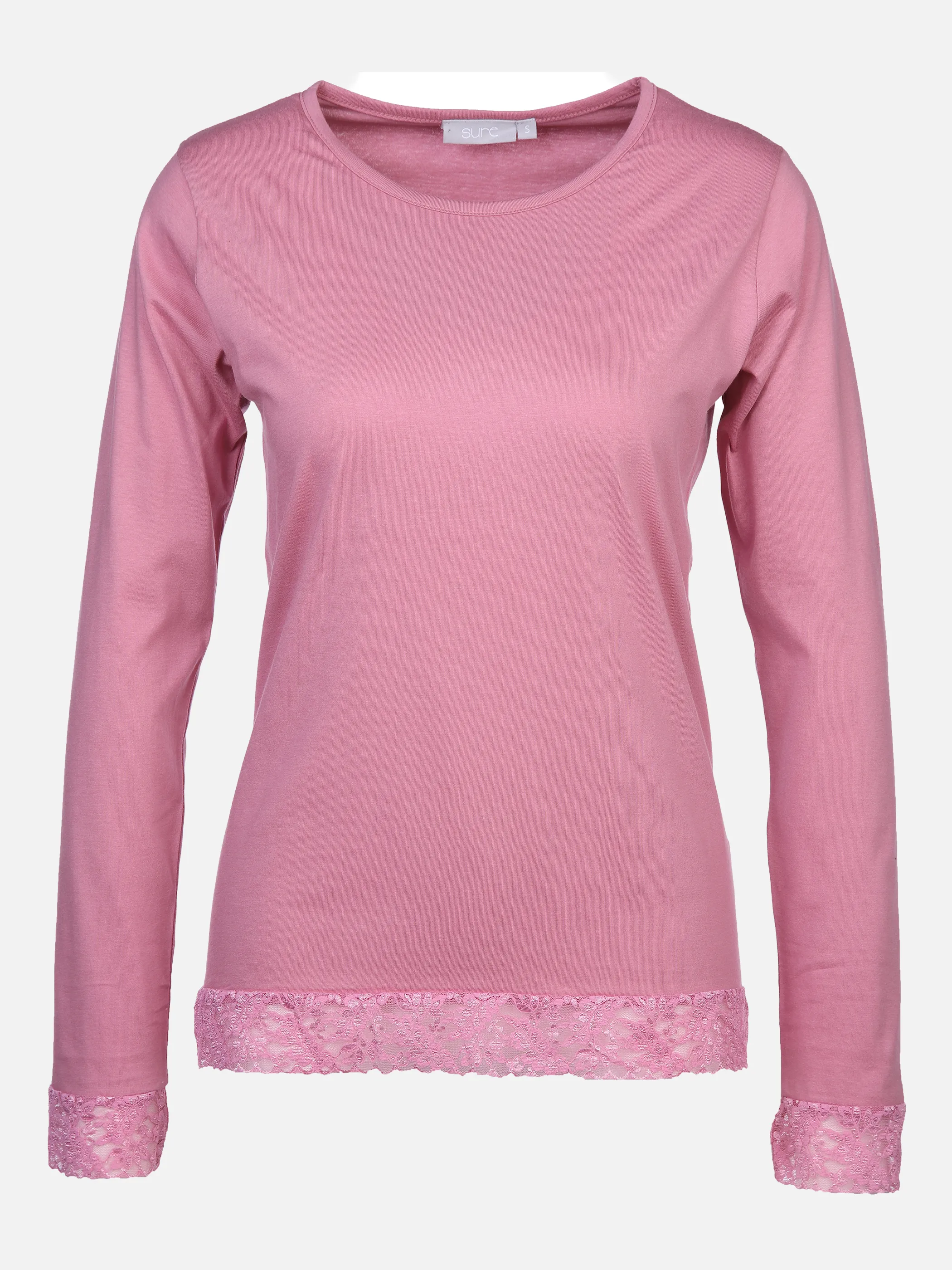 Sure Da. Schlafoberteil lang mit Spitze Rosa 868572 ROSE 1