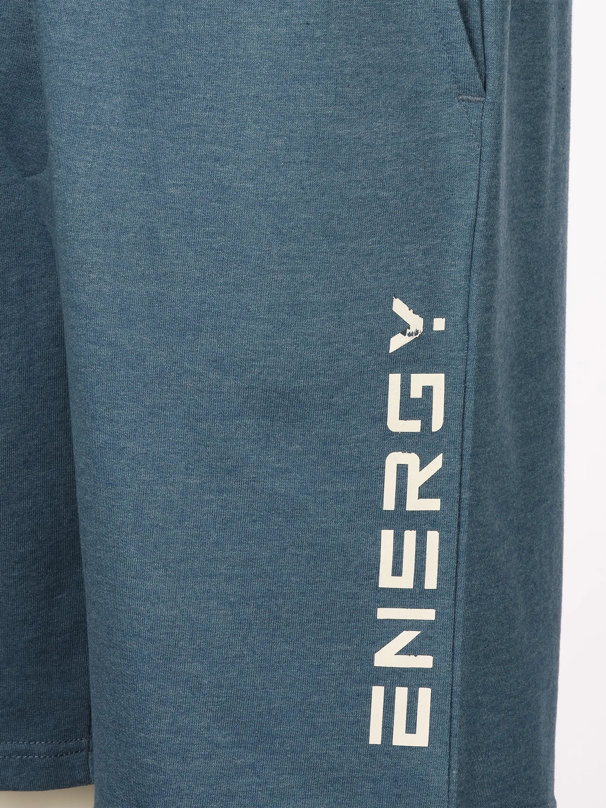 Grinario Sports He-Shorts ENERGY, French Terry Blau 923440 BLUE MEL 4