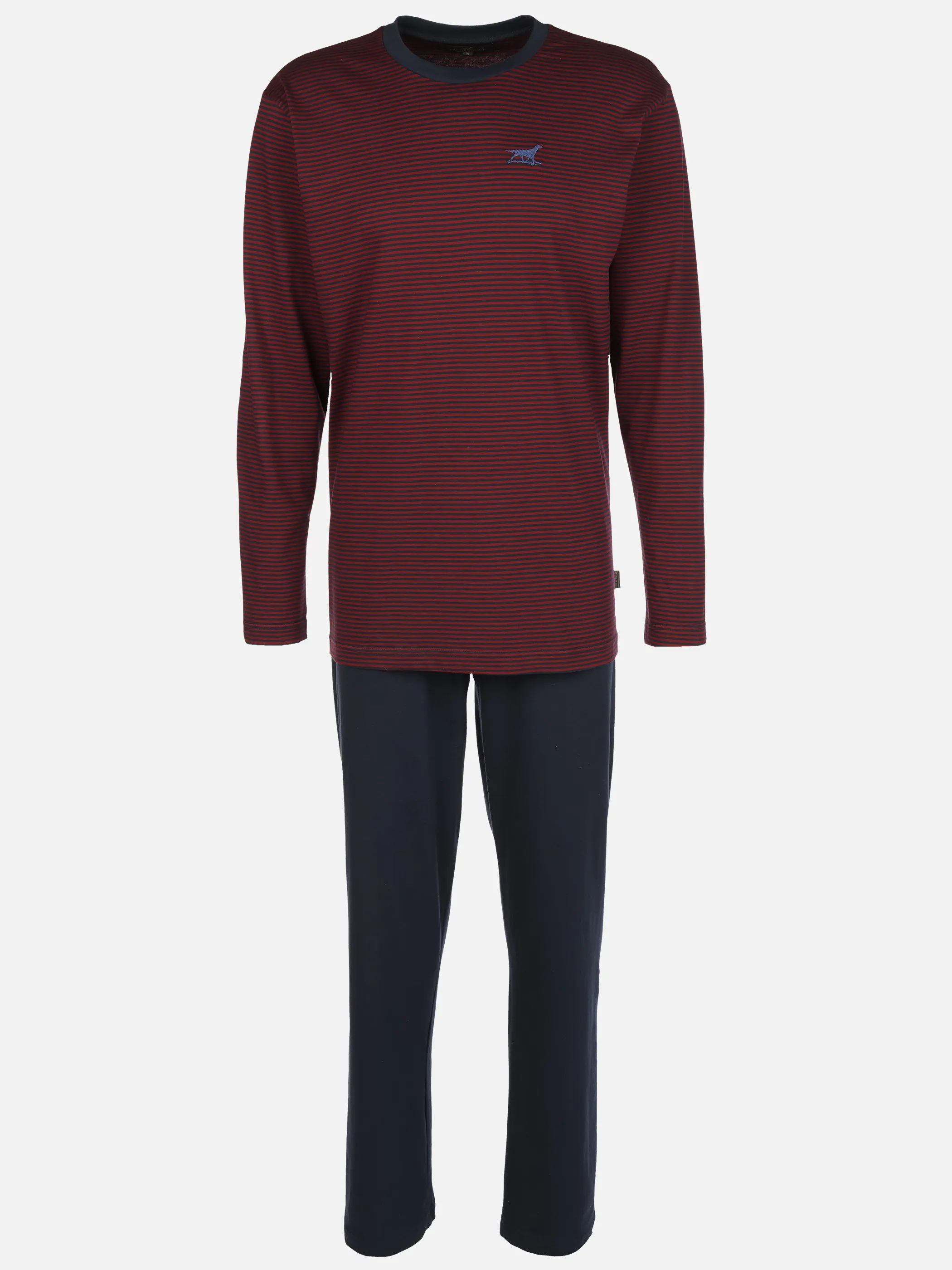 Jim Spencer He. Schlafanzug lang gestreift Rot 916247 BORDO 1