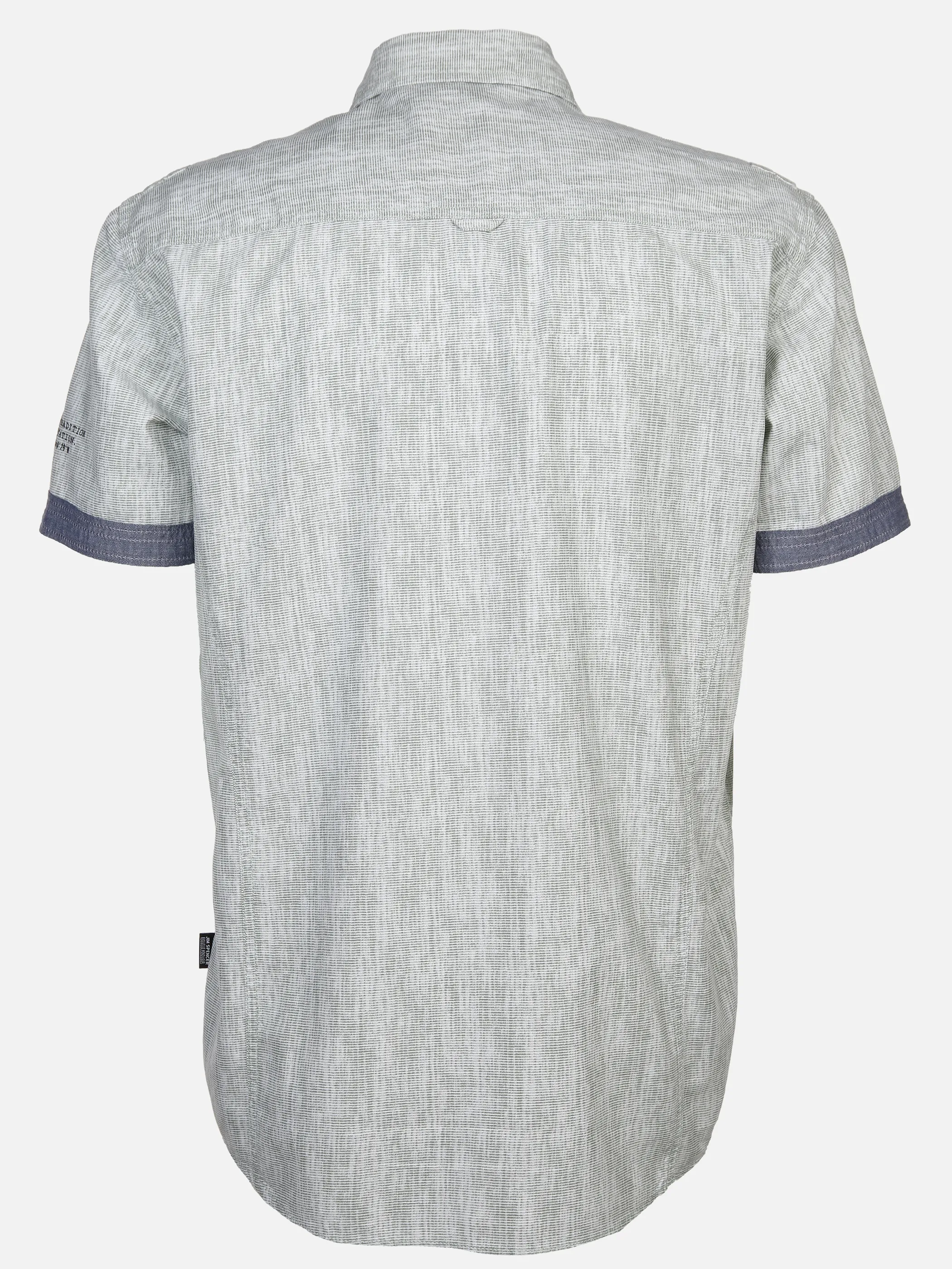 Jim Spencer He. Freizeithemd 1/2 Arm slub Grün 892218 MINT 2