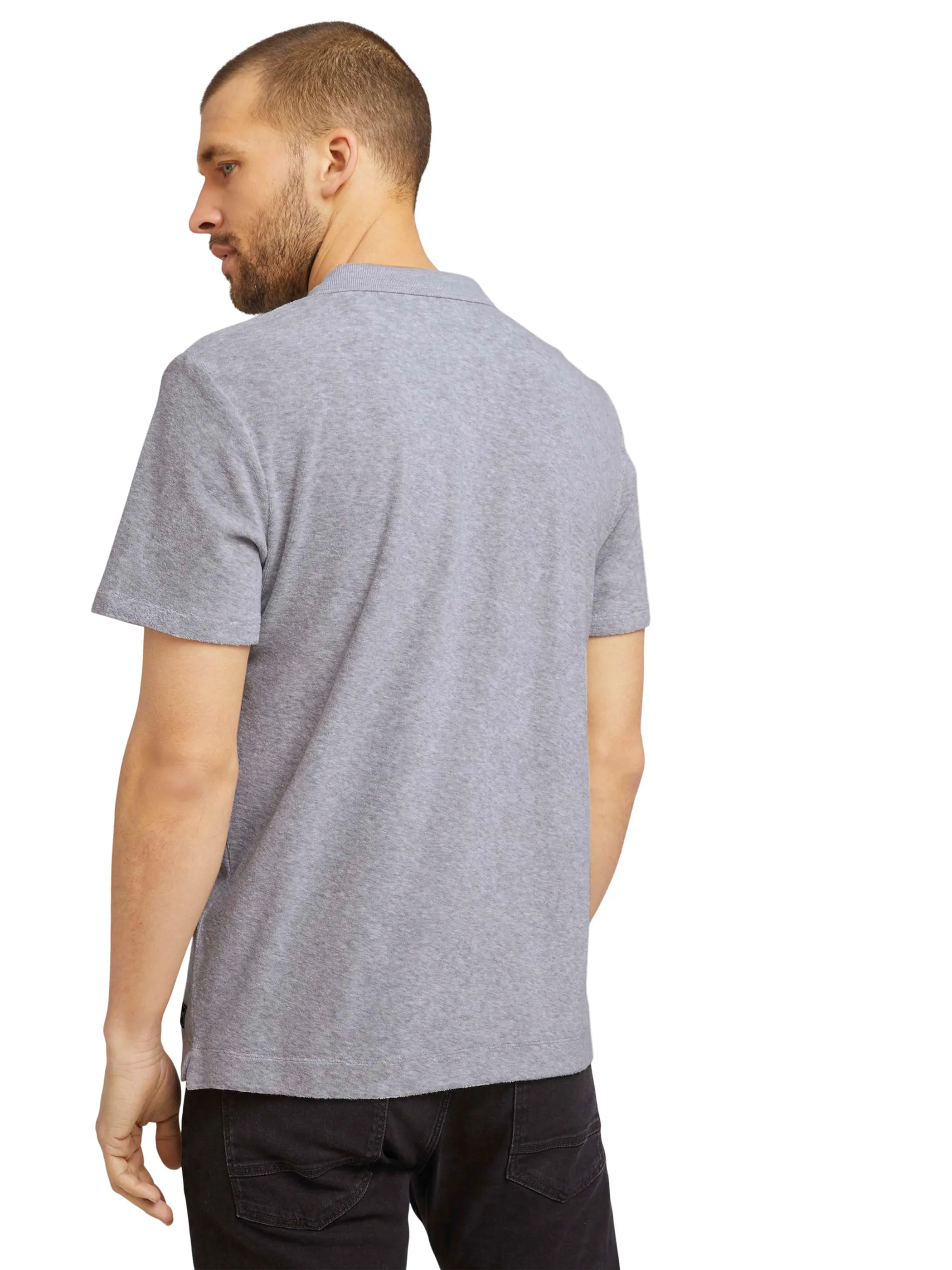 Tom Tailor 1026299 towelling polo Grau 853114 15398 2