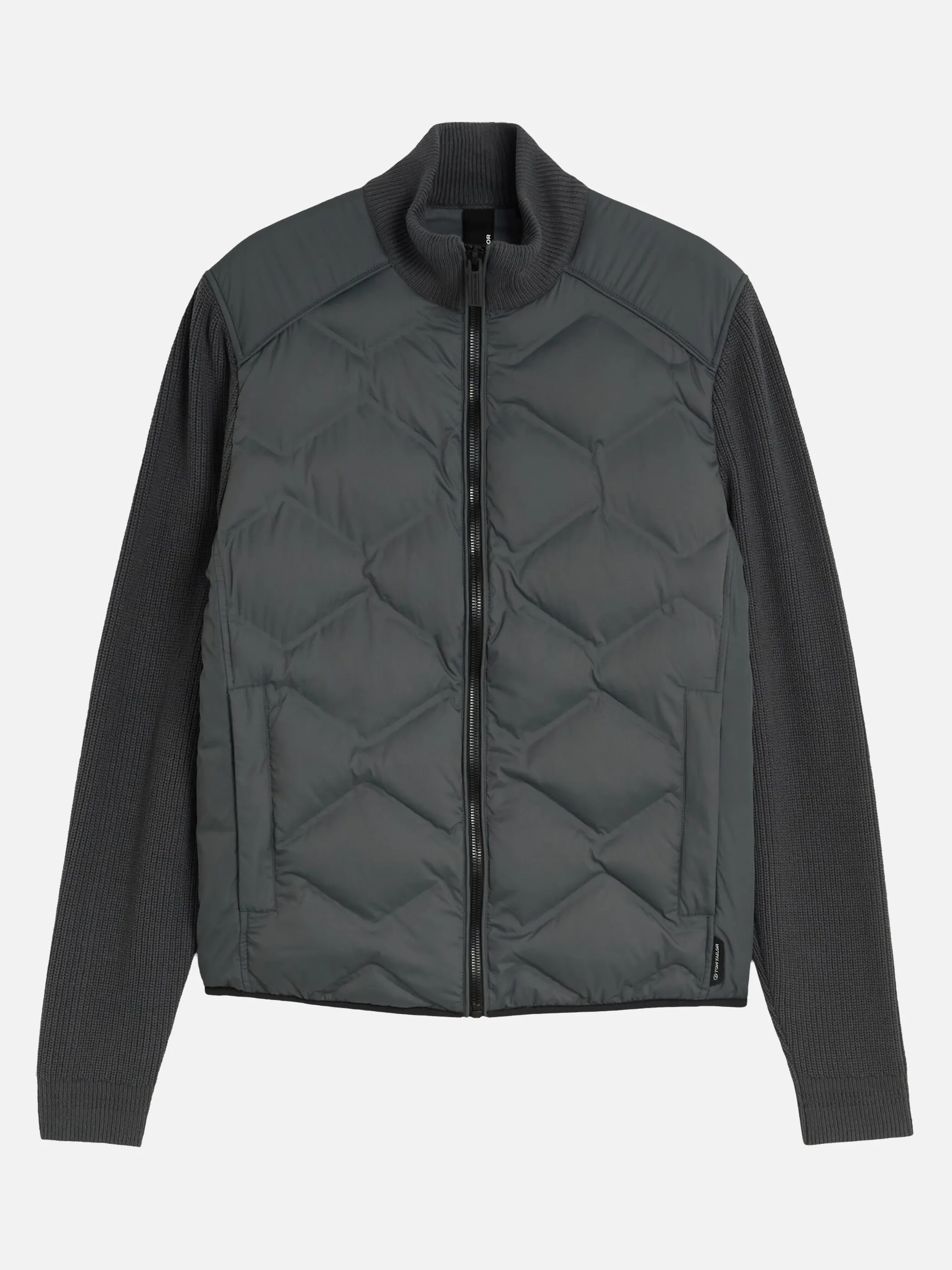 Tom Tailor 1052363 hybrid jacket with knitsleeves Grün 934264 14406 3