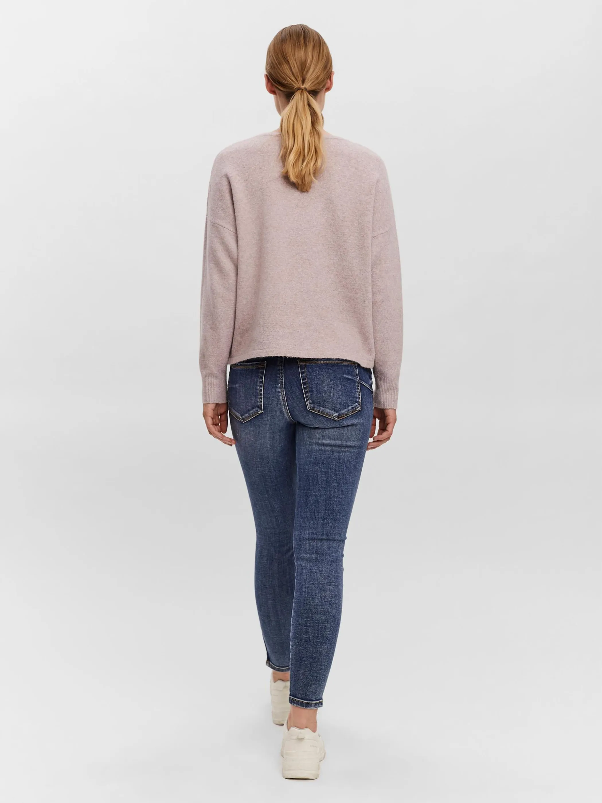 Vero Moda 10252090 VMDOFFY LS V-NECK BLO Rosa 854396 223815001 3